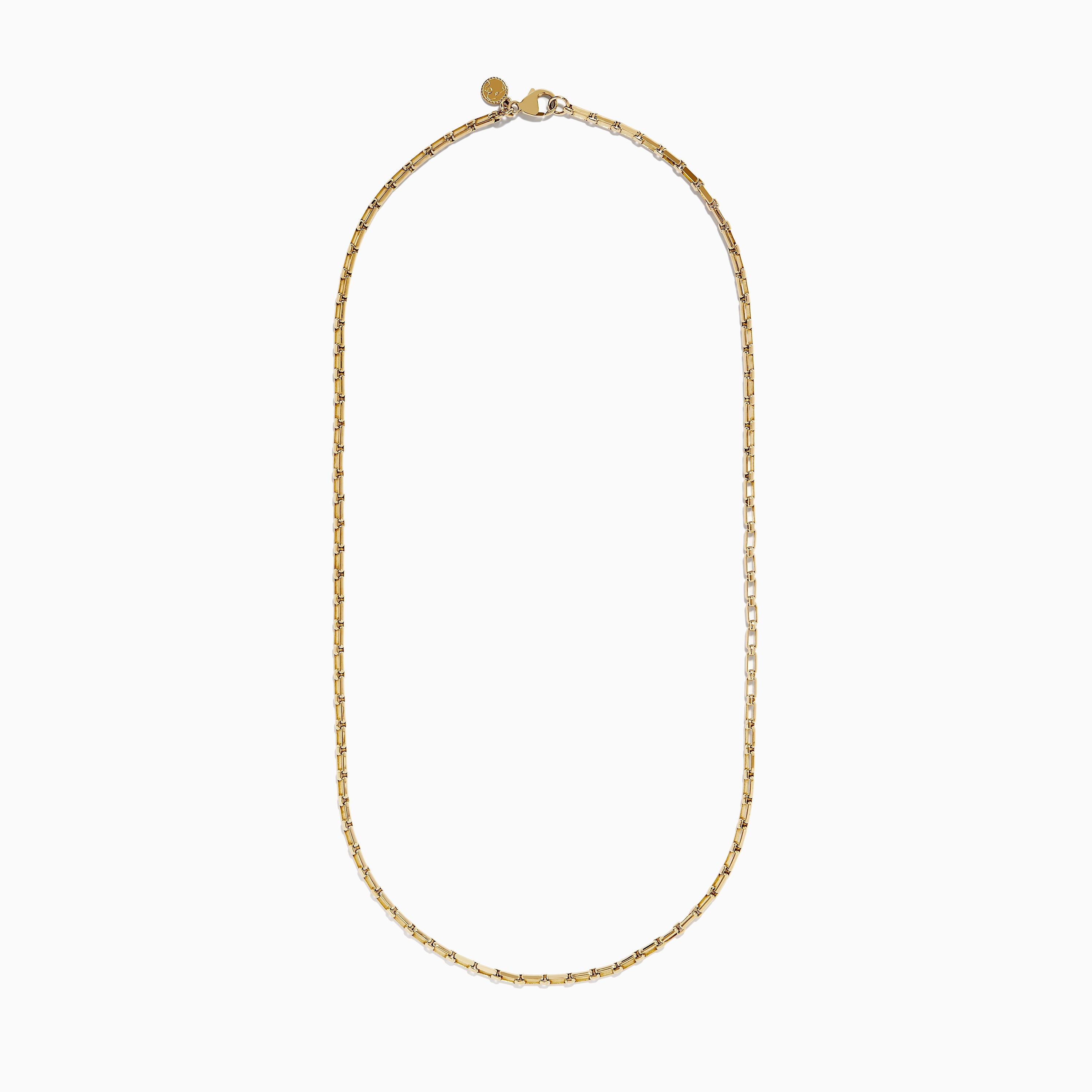 Men's 14K Yellow Gold Luciano Box Chain Necklace, 22''