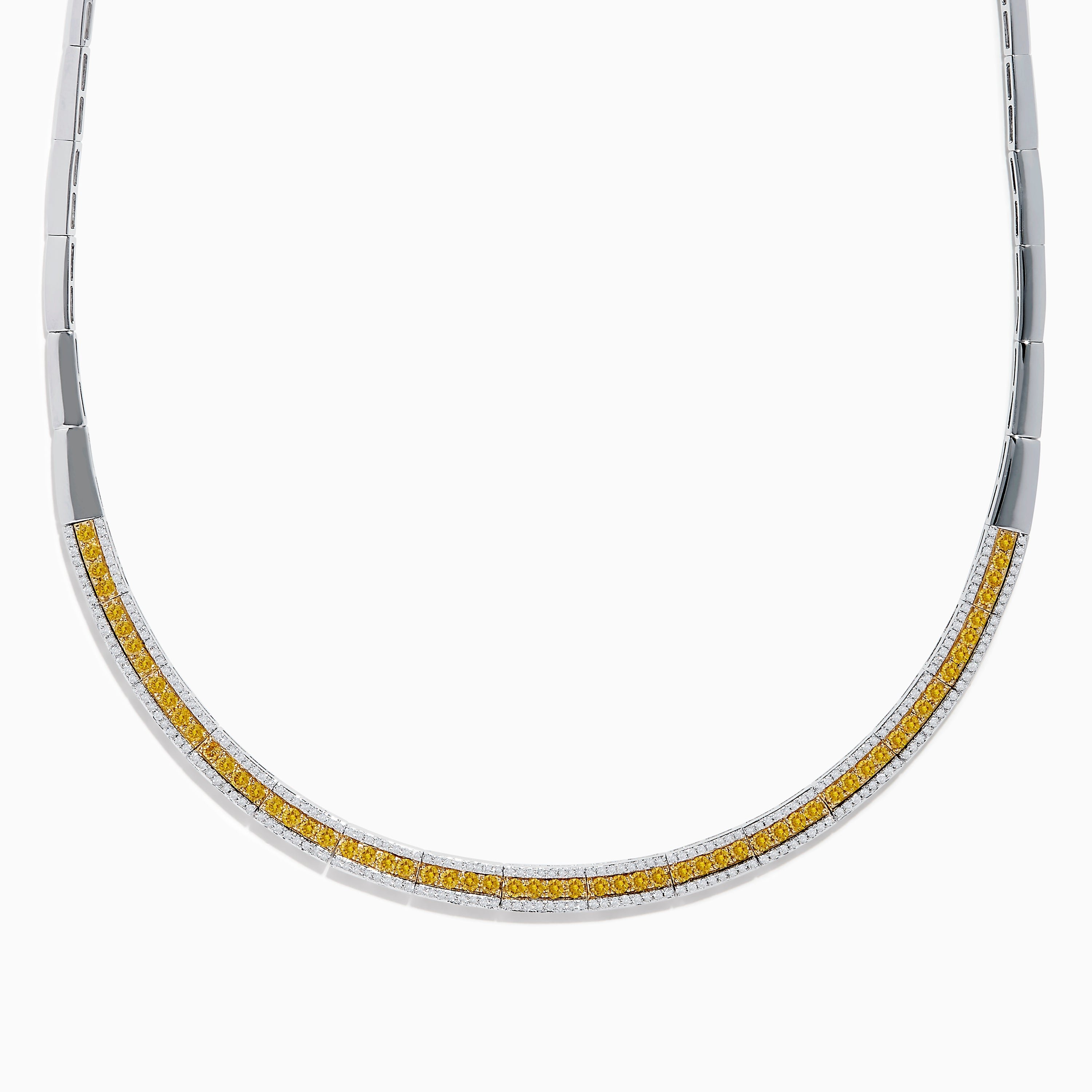 Canare 14K Two Tone Gold White and Yellow Diamond Necklace