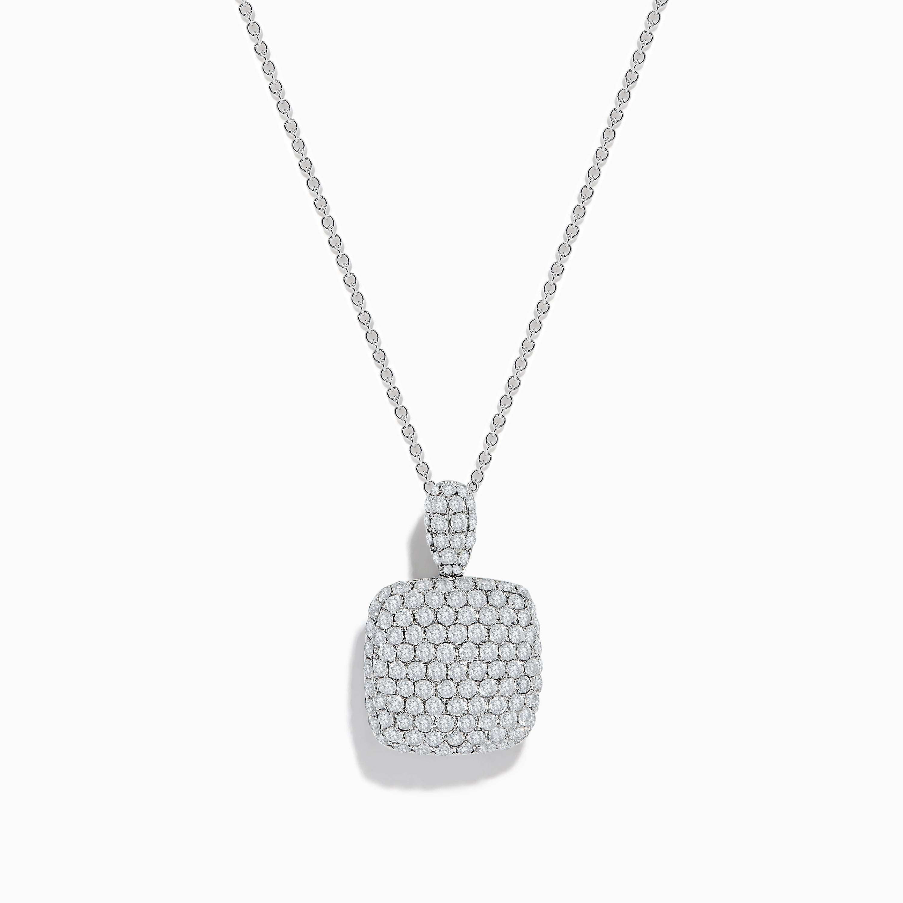 14K White Gold White and Black Diamond Reversible Pendant