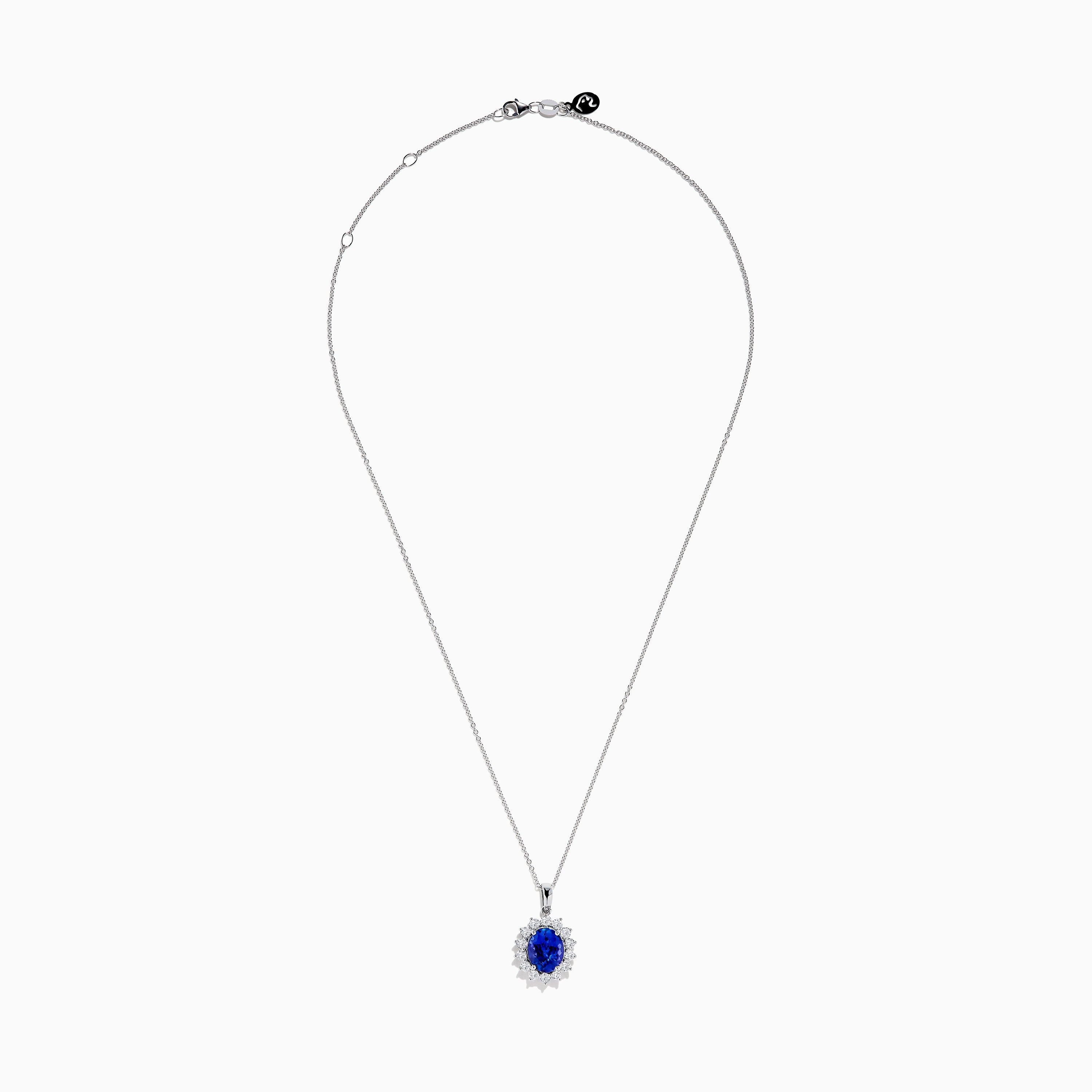 Nahla Siri 14K White Gold Tanzanite and Diamond Pendant