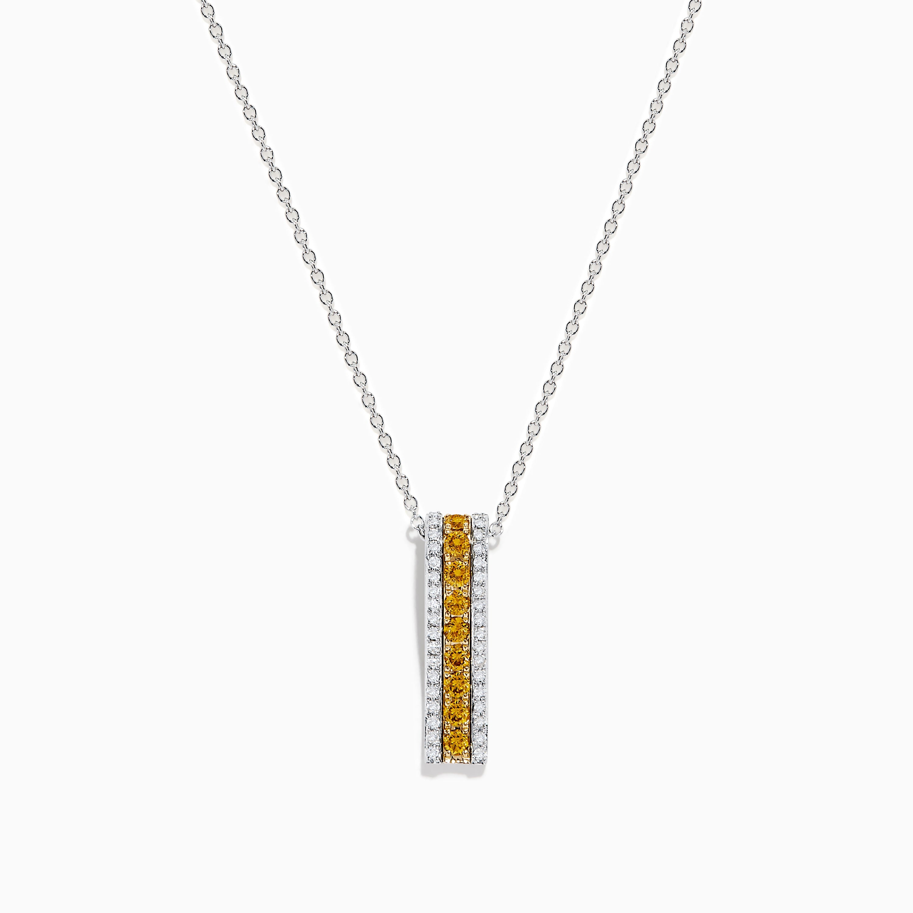 Canare 14K Two Tone Gold White and Yellow Diamond Pendant