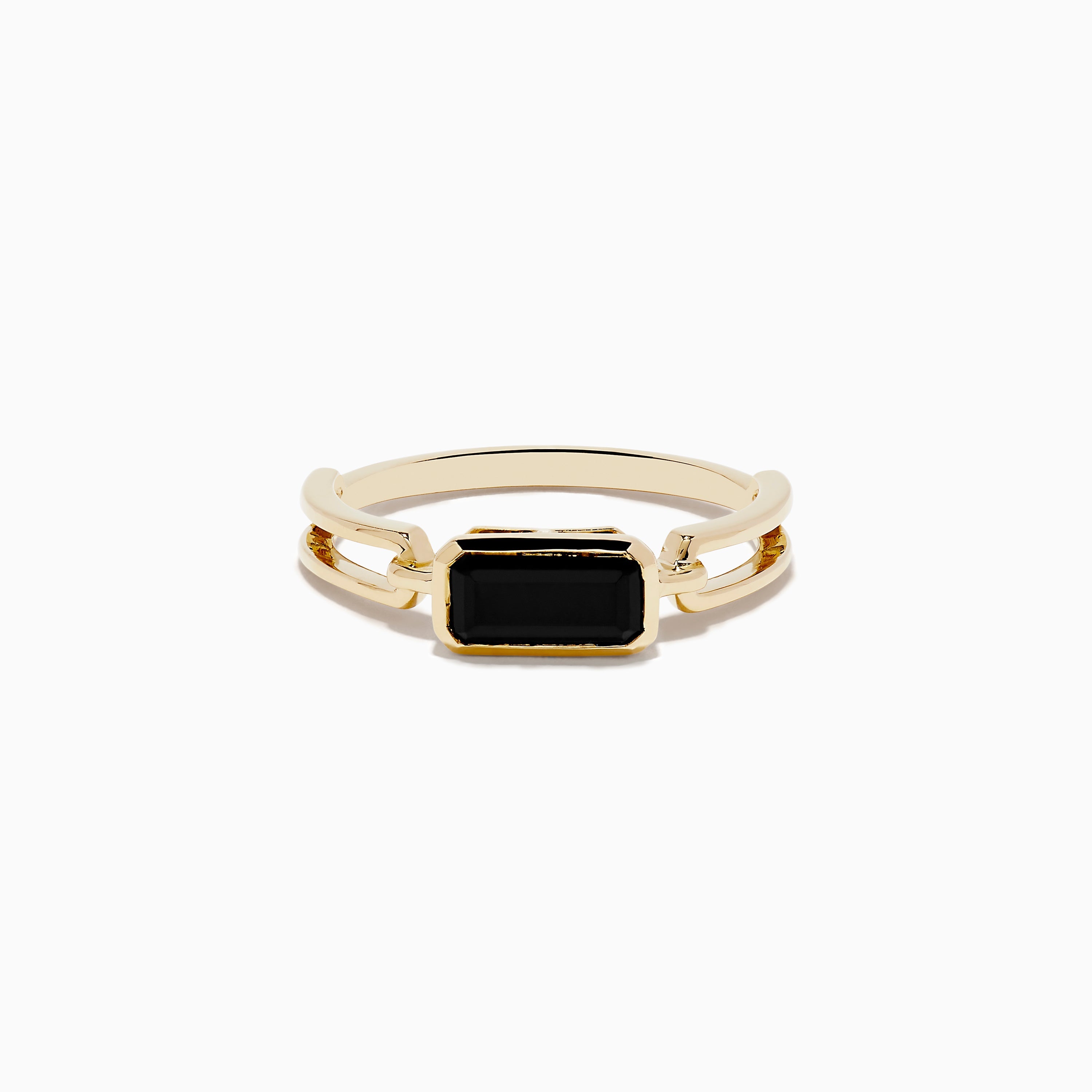 14K Yellow Gold Onyx Ring