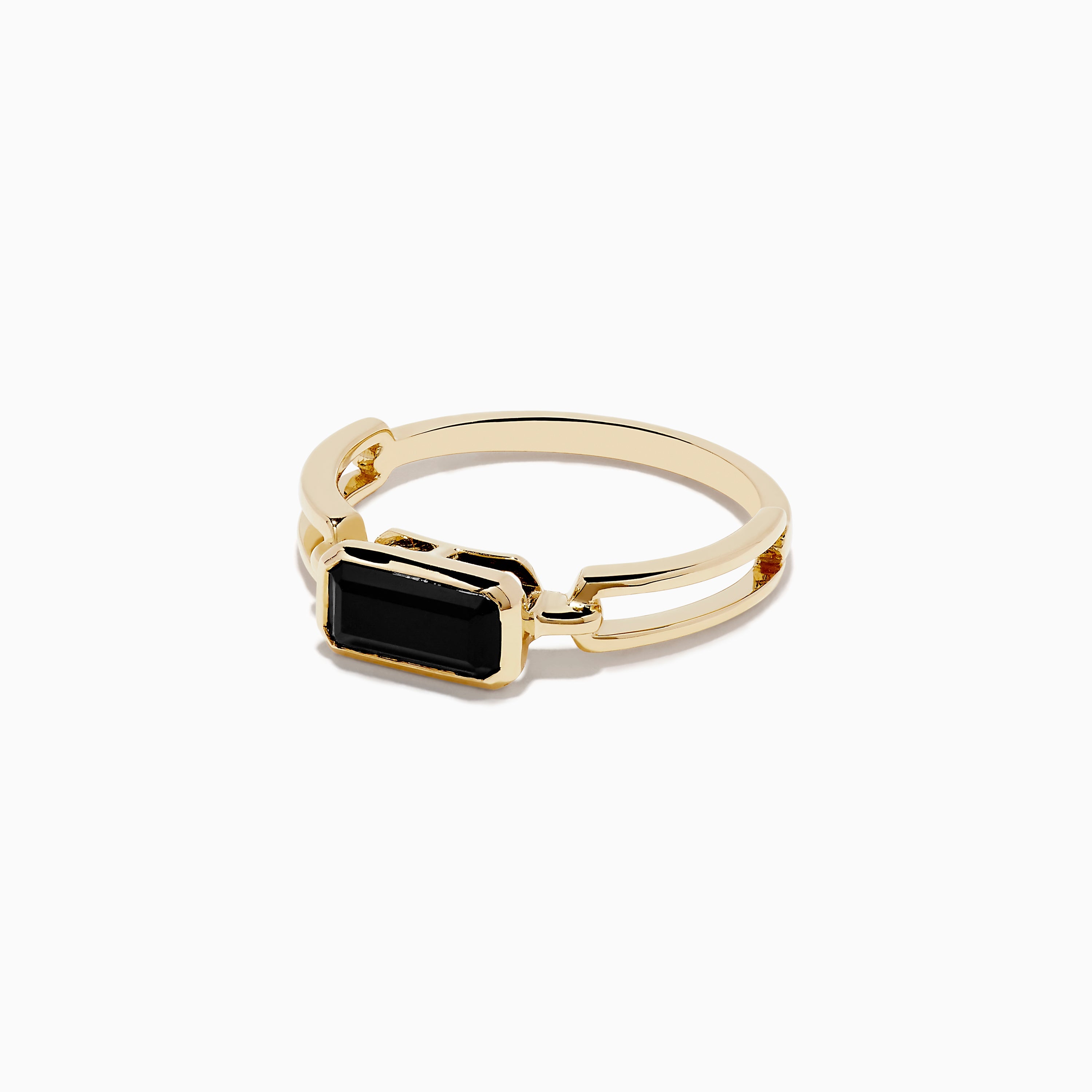 14K Yellow Gold Onyx Ring