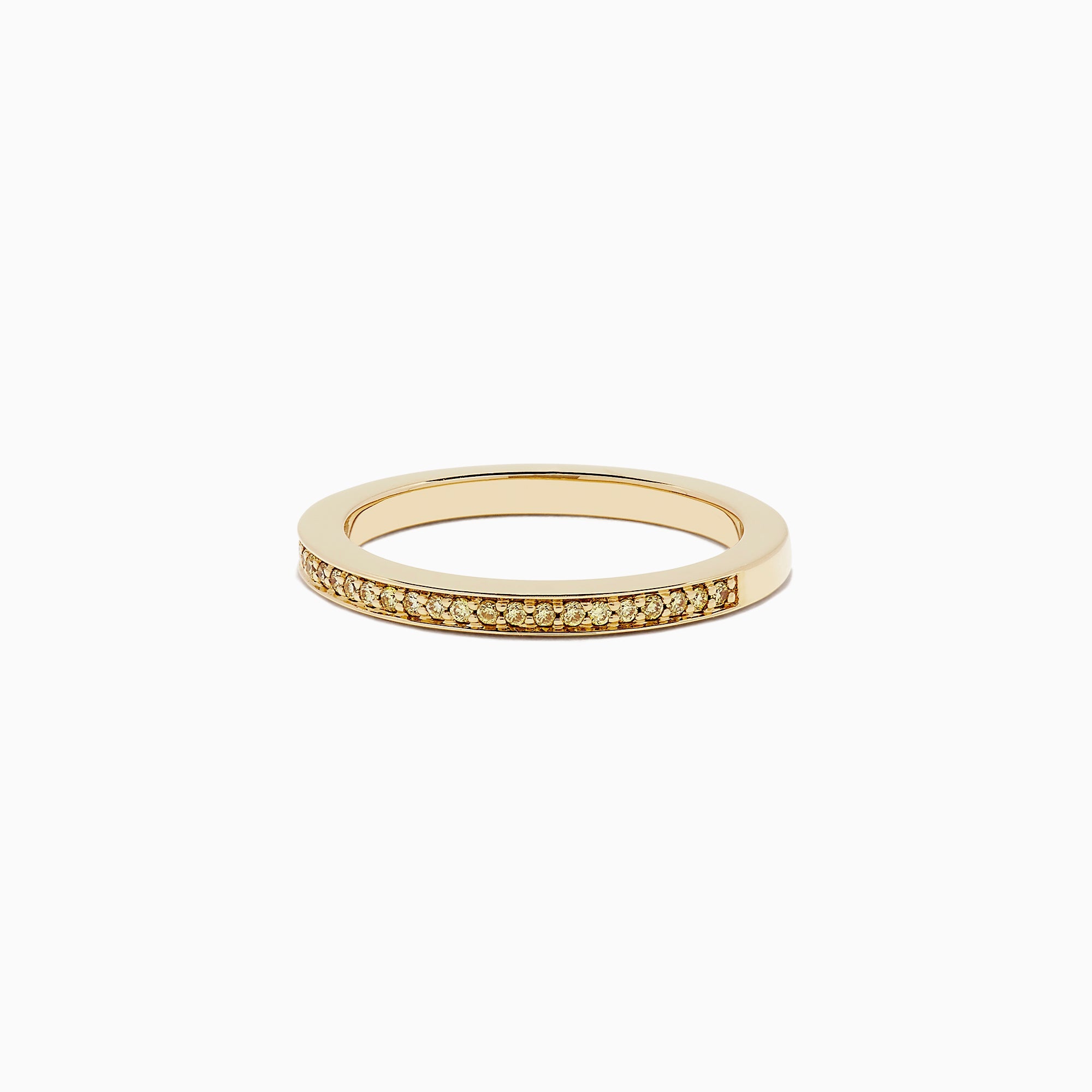 18K Yellow Gold Yellow Diamond Half Eternity Band, 0.13 TCW