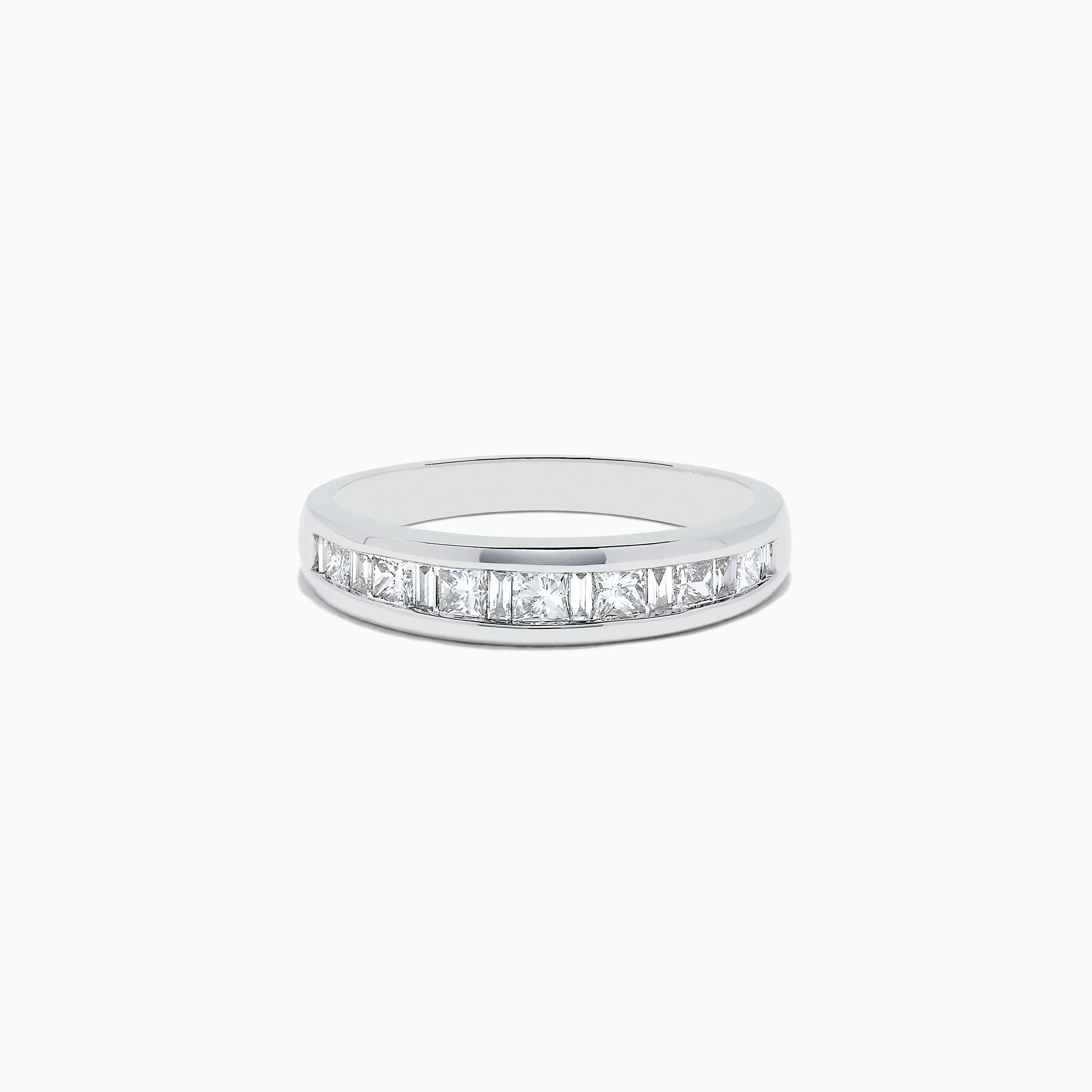 14K White Gold Channel Set Diamond Band, 0.50 TCW