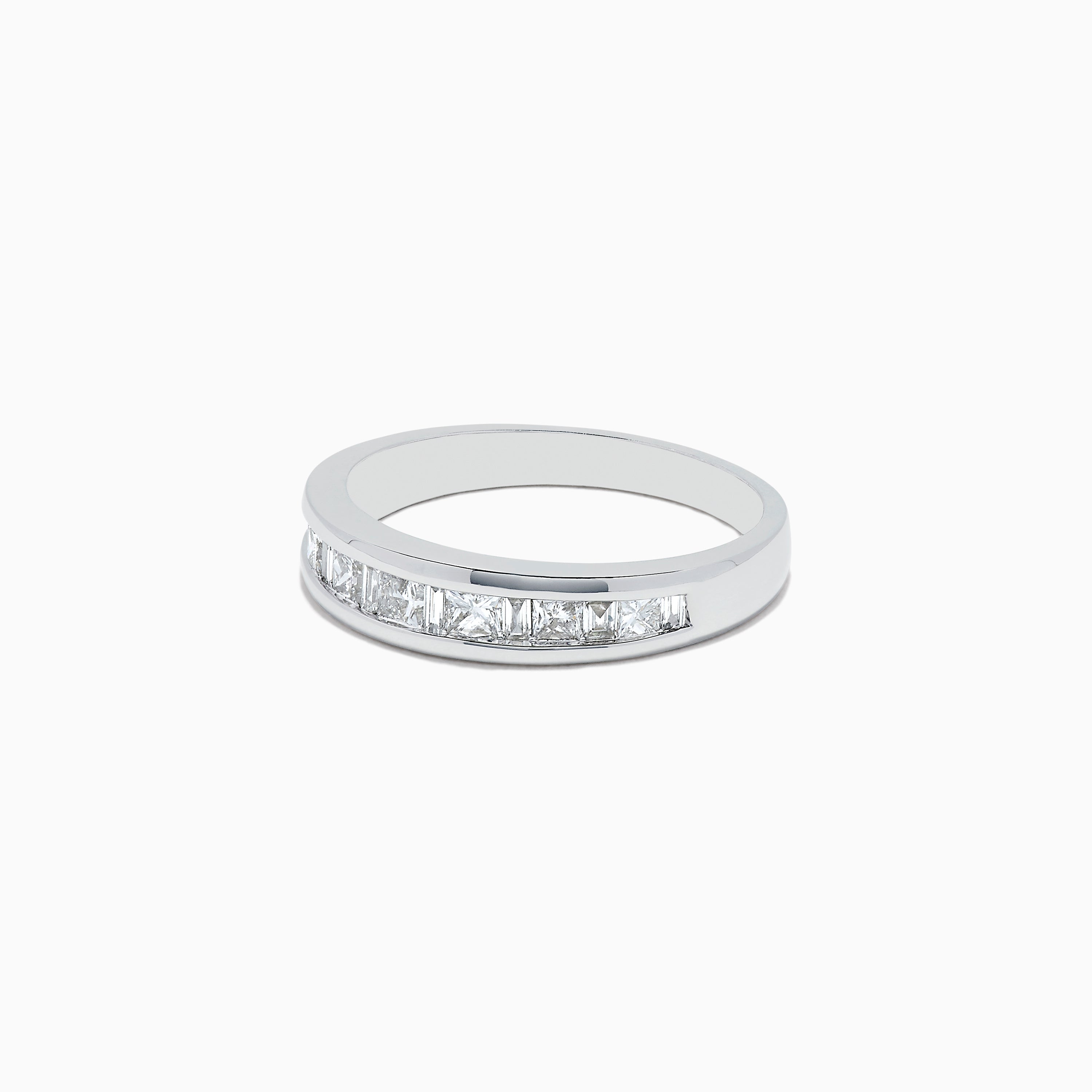 14K White Gold Channel Set Diamond Band, 0.50 TCW