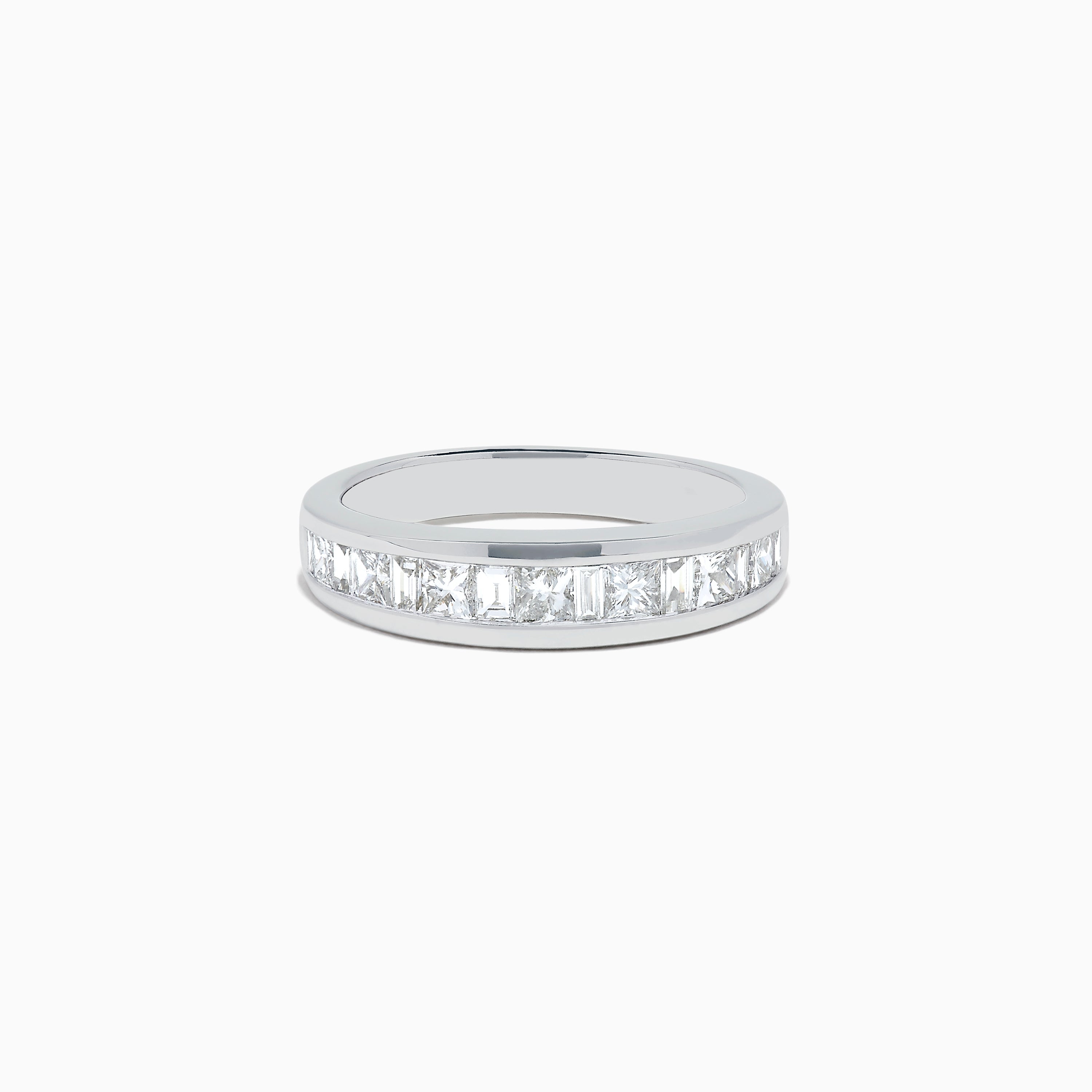 14K White Gold Channel Set Diamond Band, 1.00 TCW