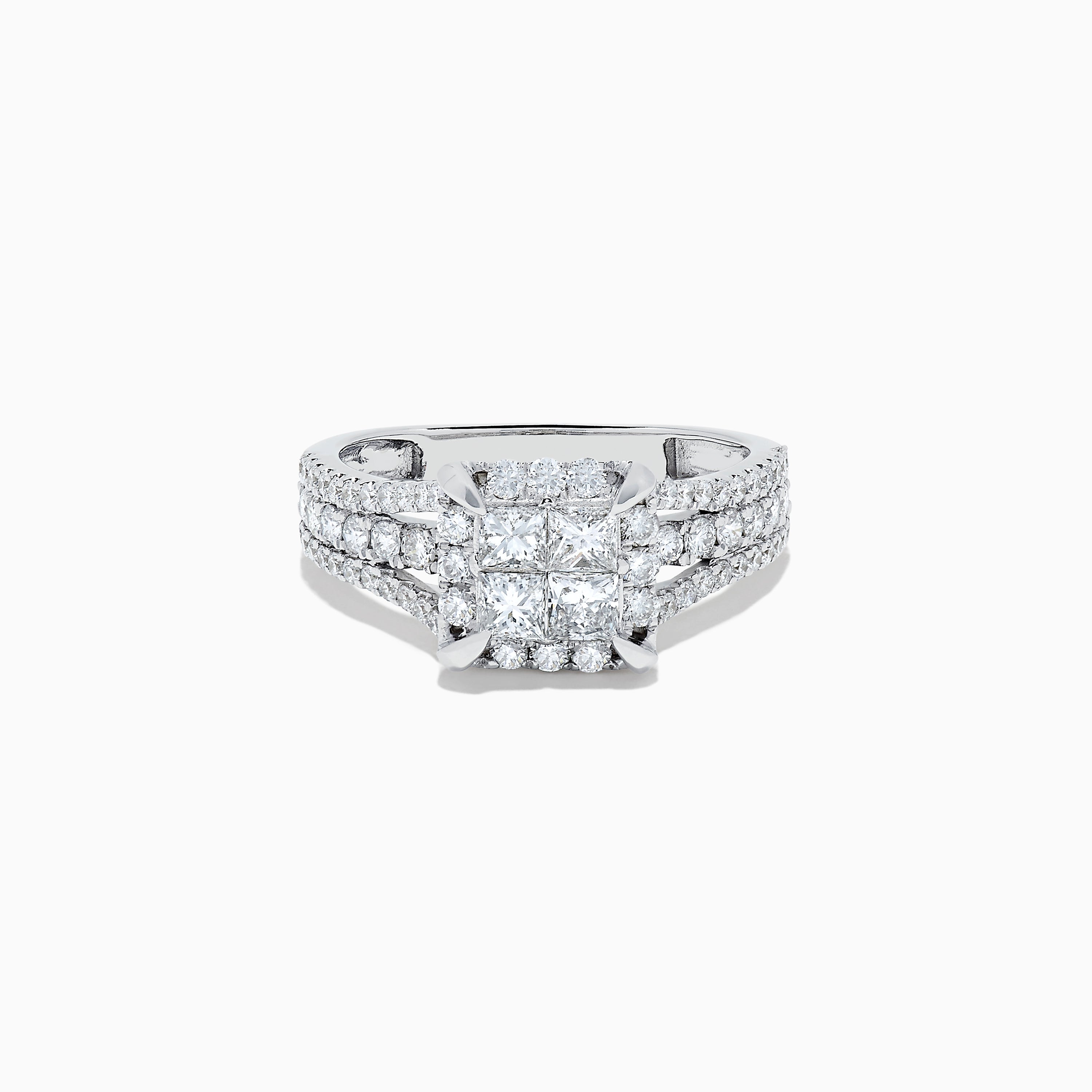 14K White Gold Diamond Ring, 1.50 TCW