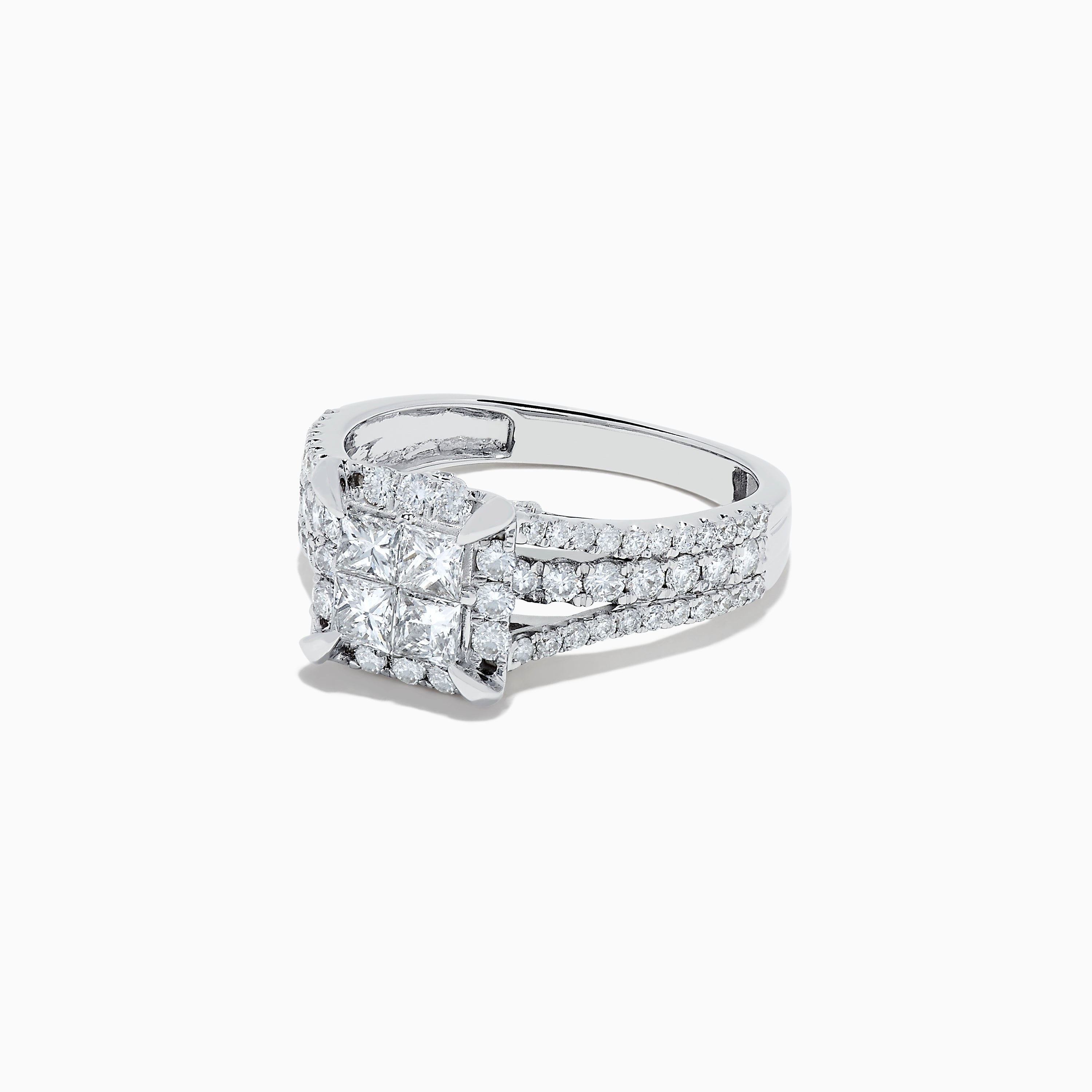 14K White Gold Diamond Ring, 1.50 TCW