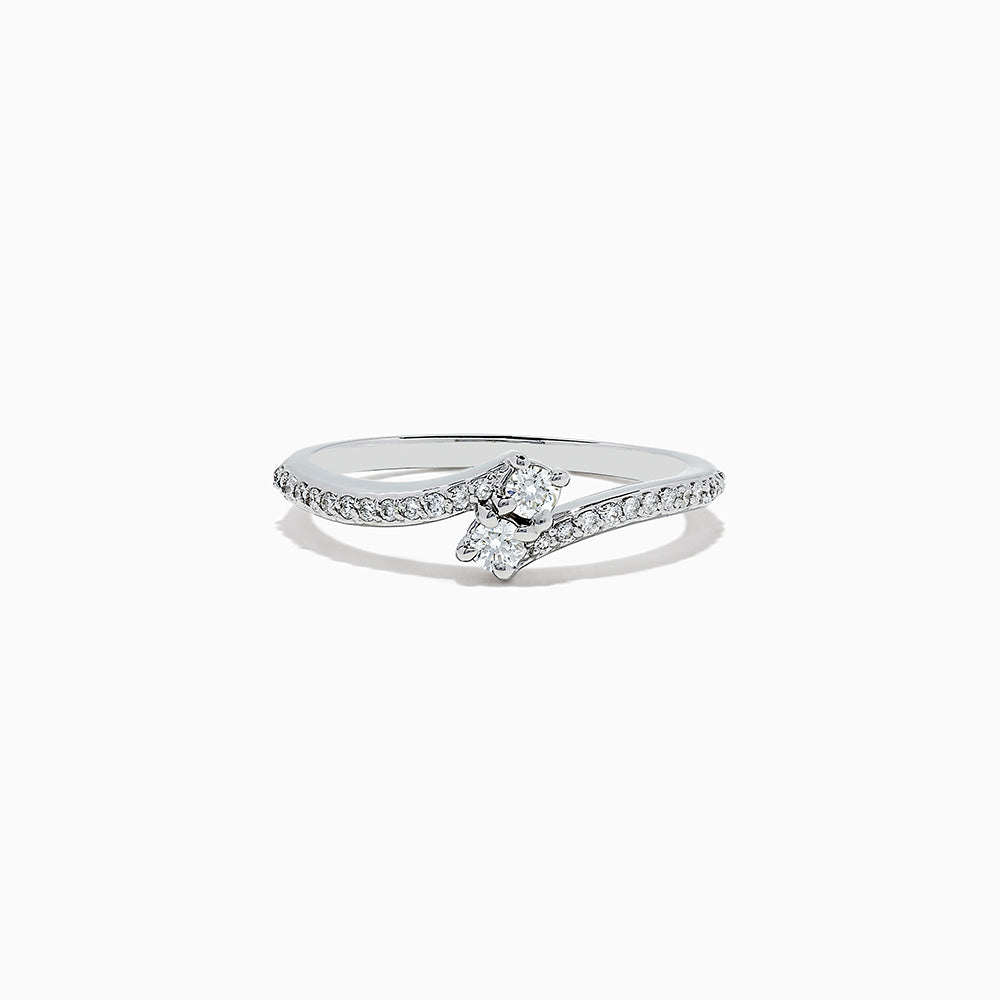 14k White Gold Diamond ring, 0.24 TCW