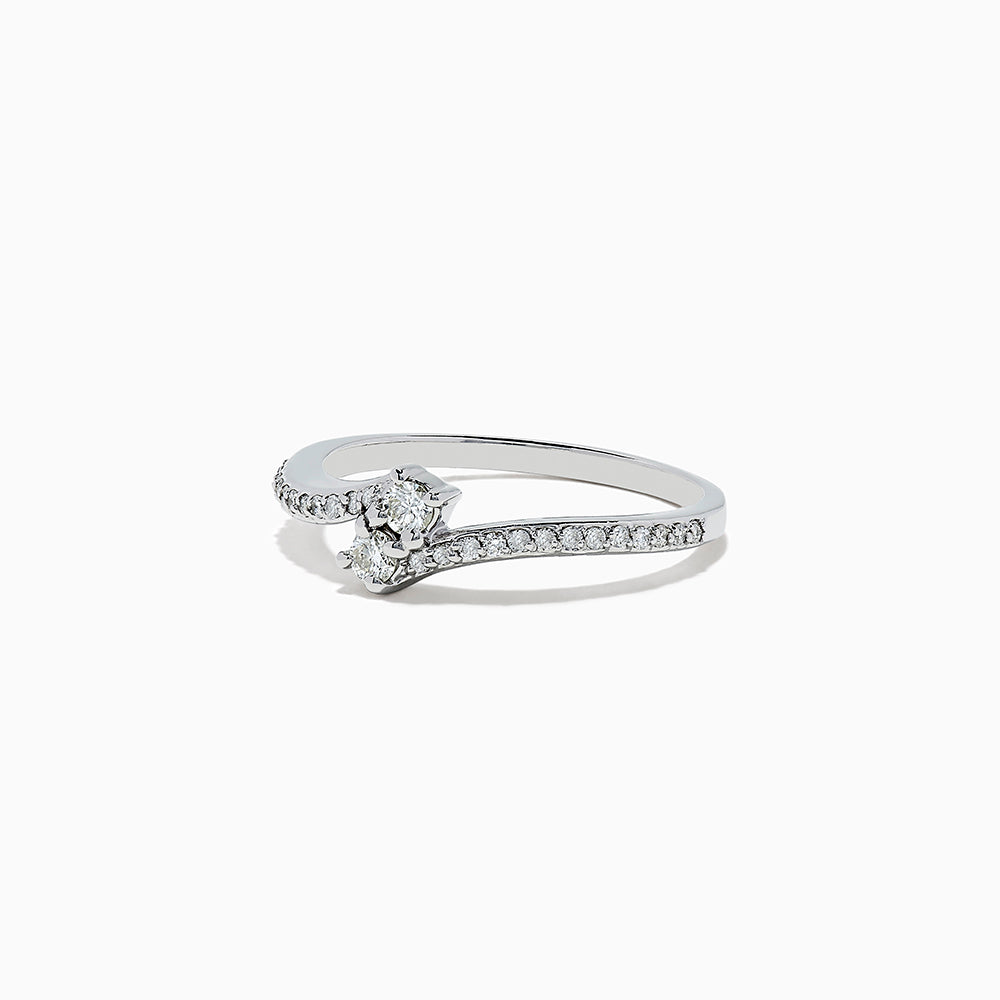 14k White Gold Diamond ring, 0.24 TCW