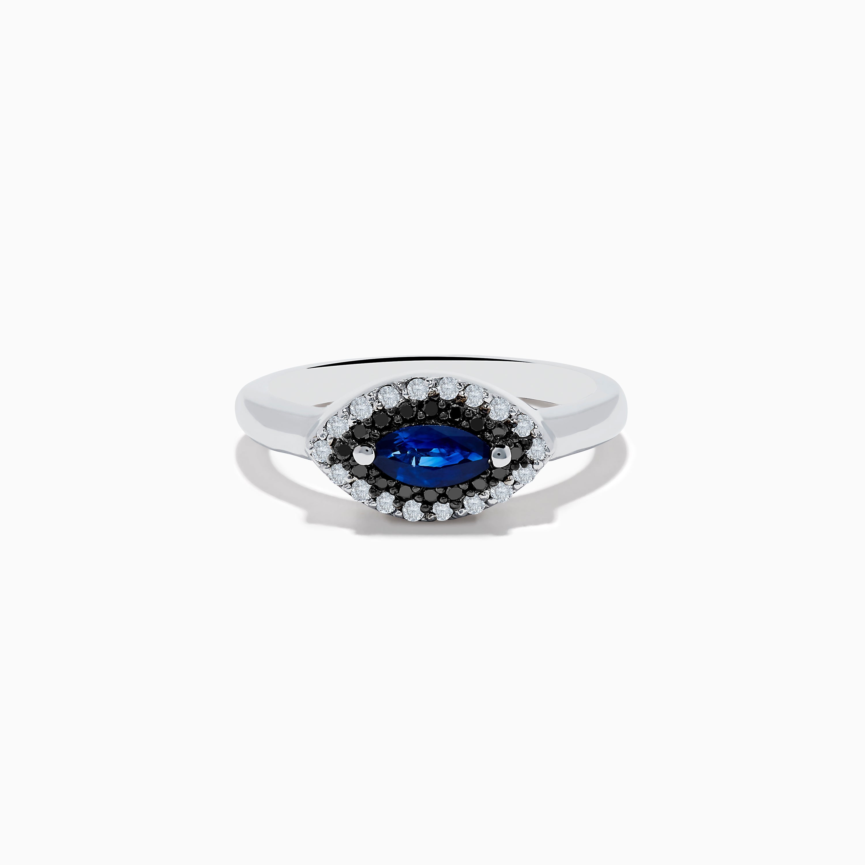 Royal Bleu 14K White Gold Sapphire and Diamond Ring