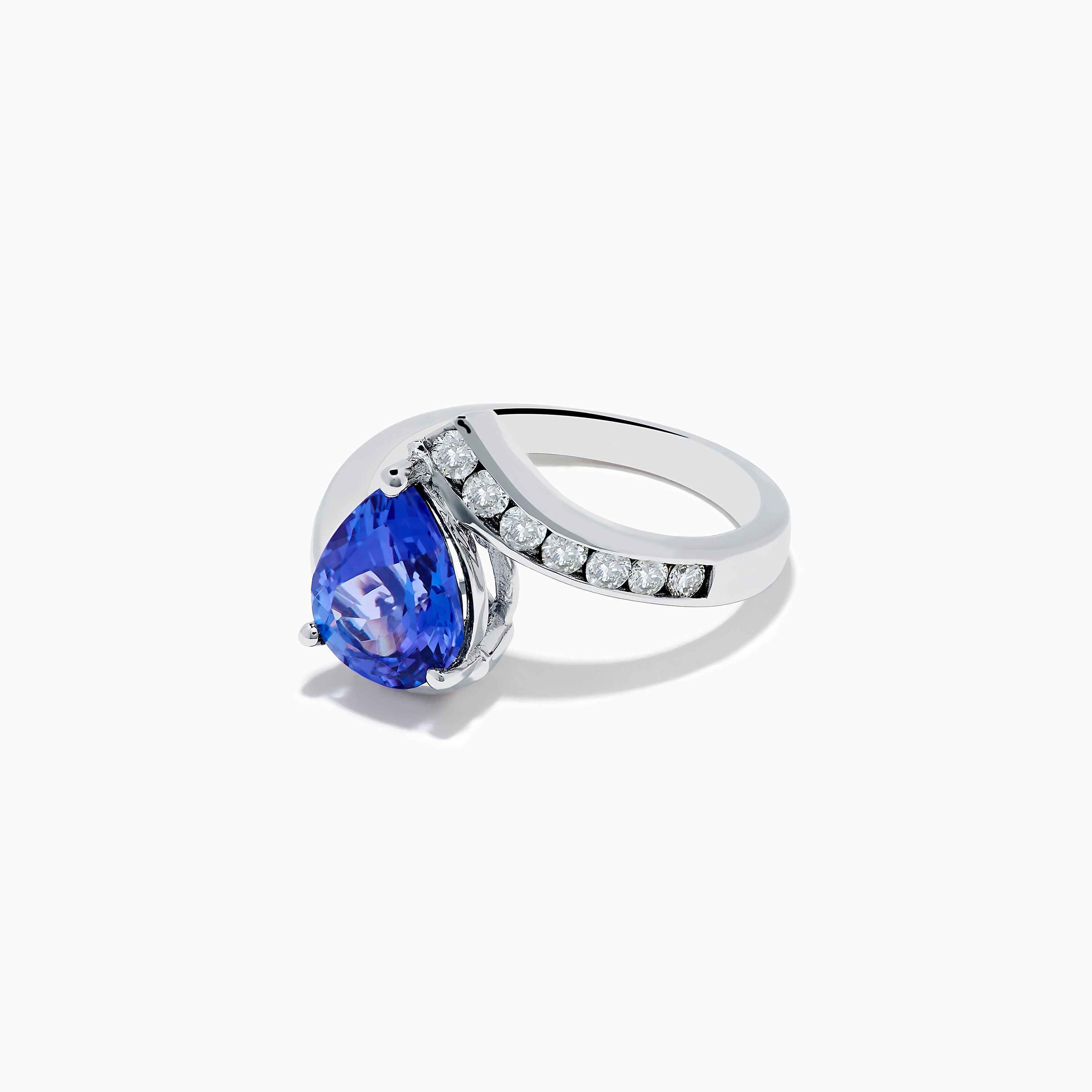 Nahla Siri 14K White Gold Floating Tanzanite and Diamond Ring