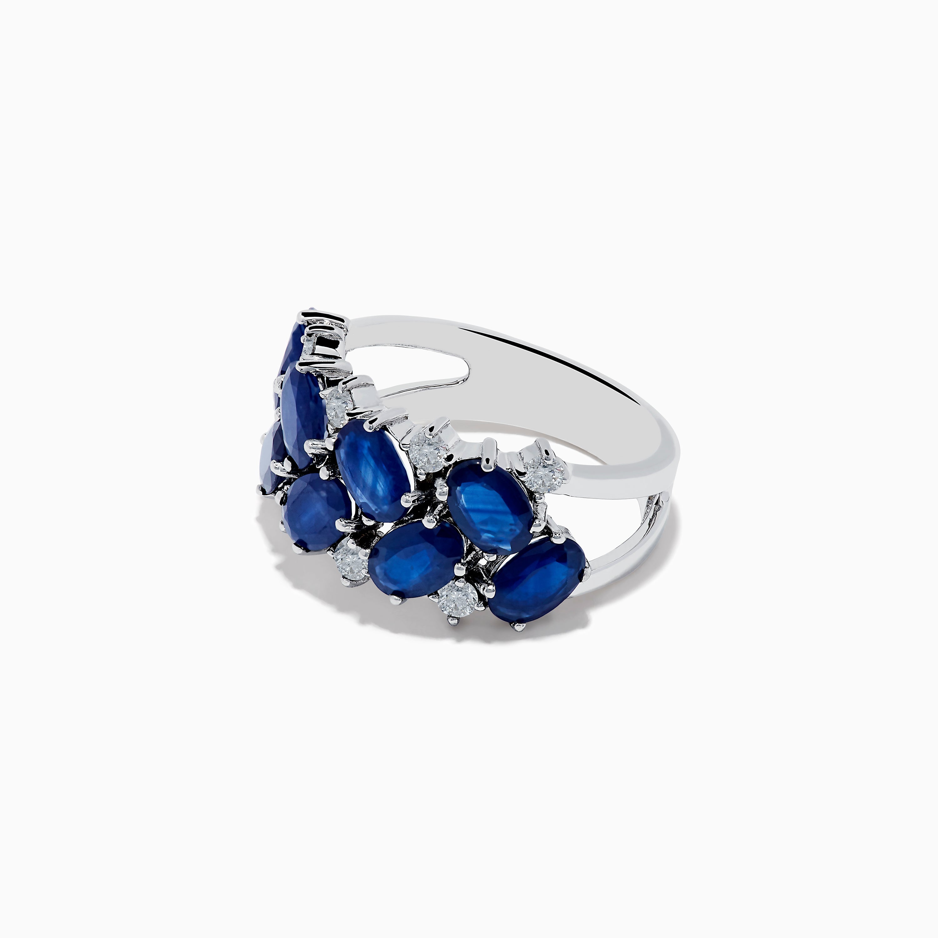 Royal Bleu 14K White Gold Sapphire and Diamond Ring