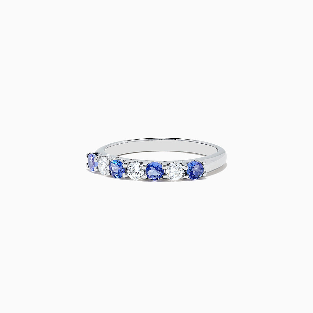 18k White Gold Tanzanite and Diamond ring, 0.30 TCW