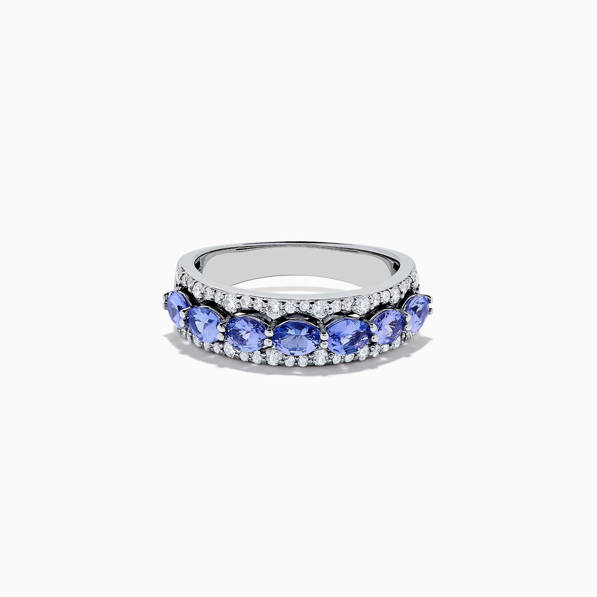 14K White Gold Tanzanite and Diamond Ring, 1.23 TCW