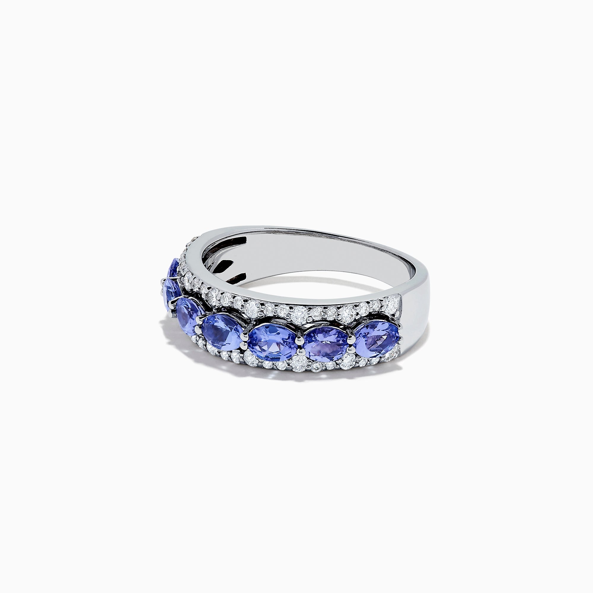 14K White Gold Tanzanite and Diamond Ring, 1.23 TCW