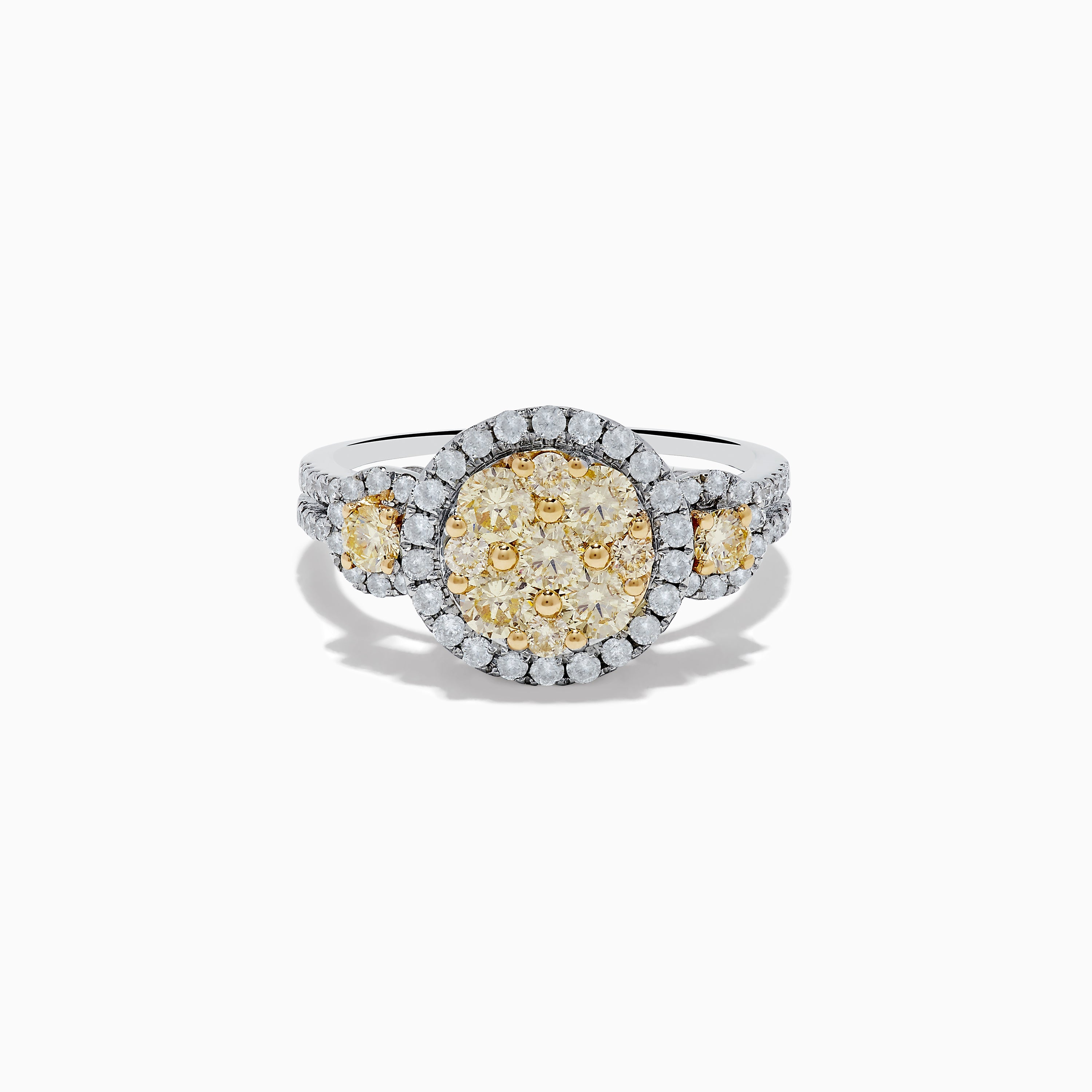 Canare 14K Two Tone White and Yellow Diamond Ring