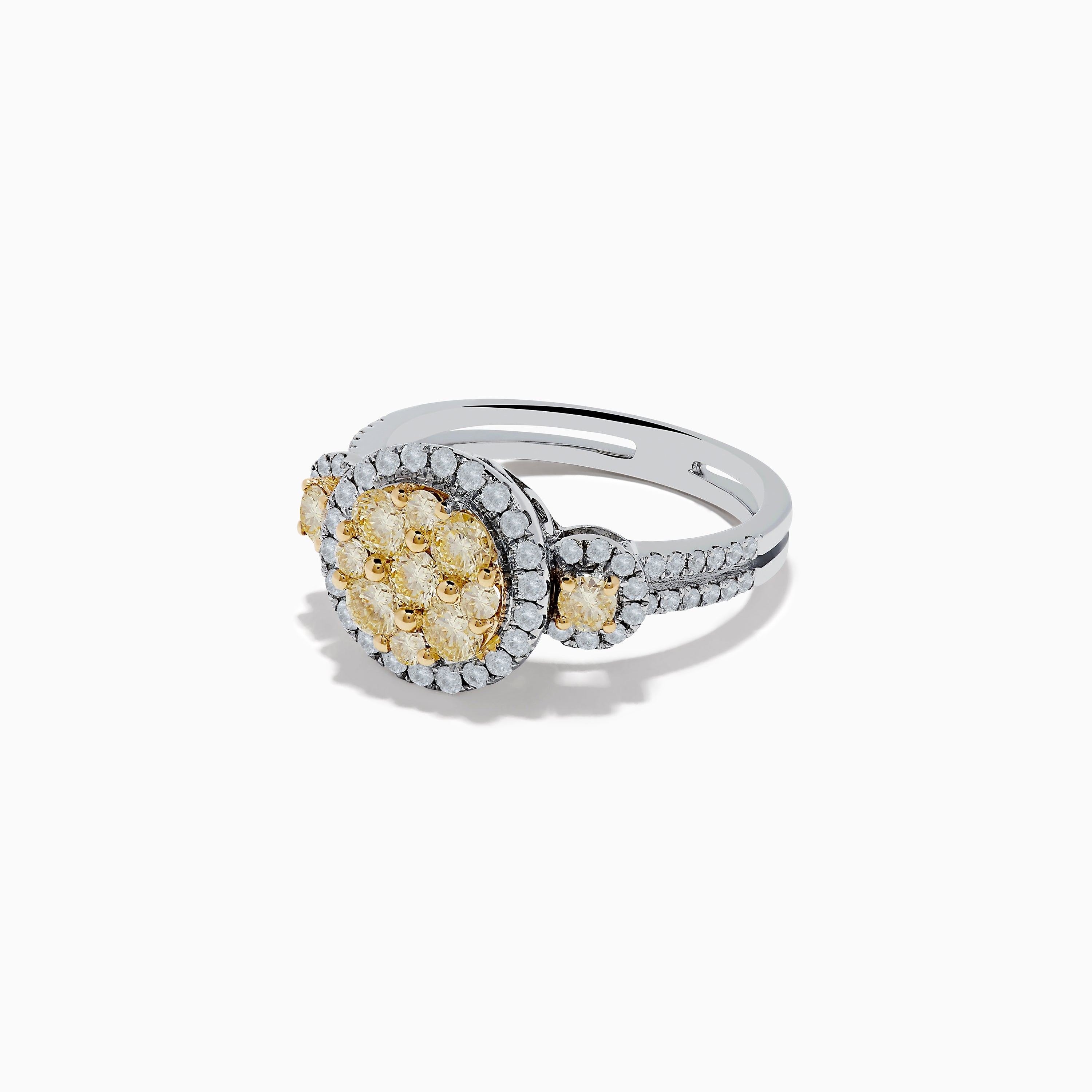 Canare 14K Two Tone White and Yellow Diamond Ring