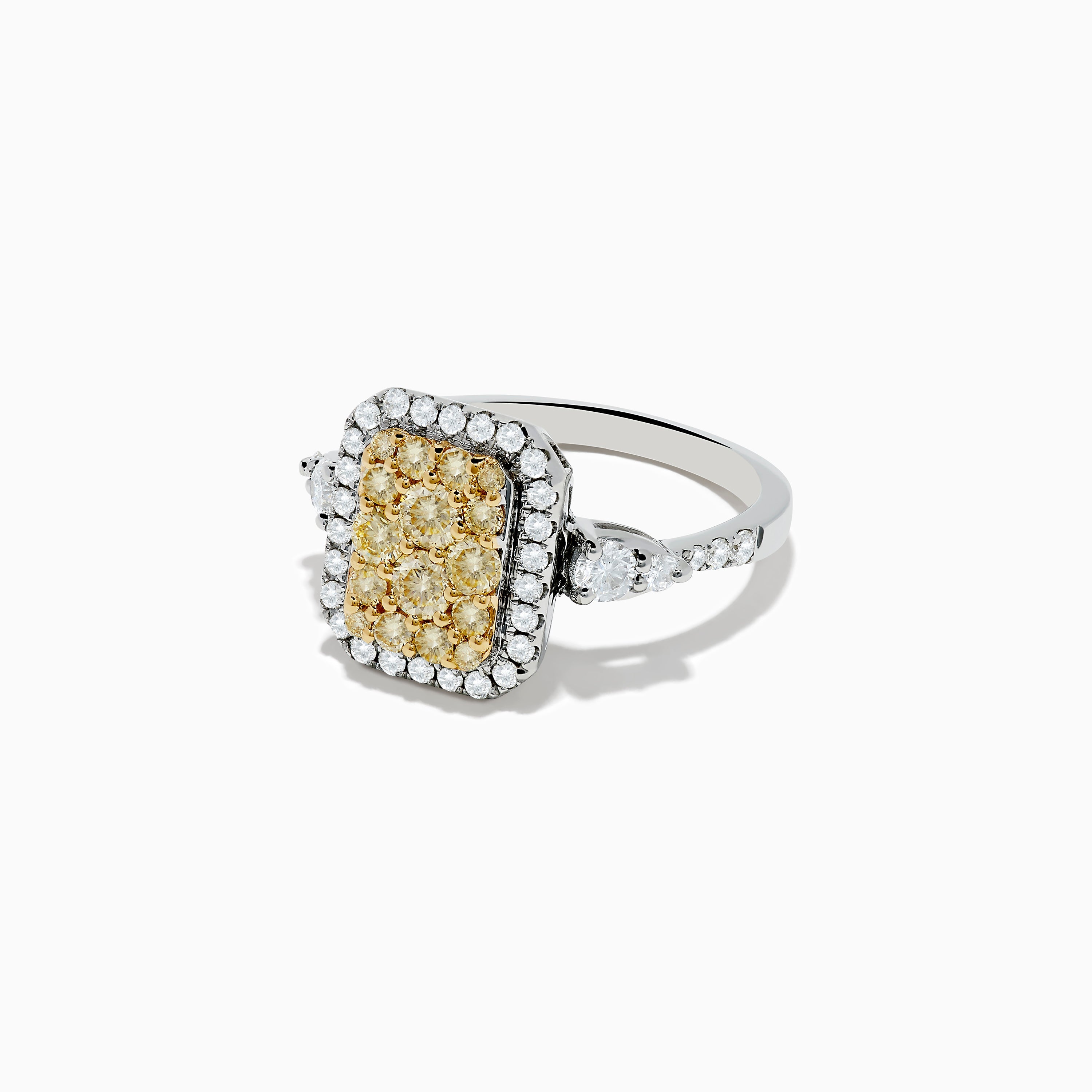 Canare` 14K Two Tone Gold White and Yellow Diamond Ring