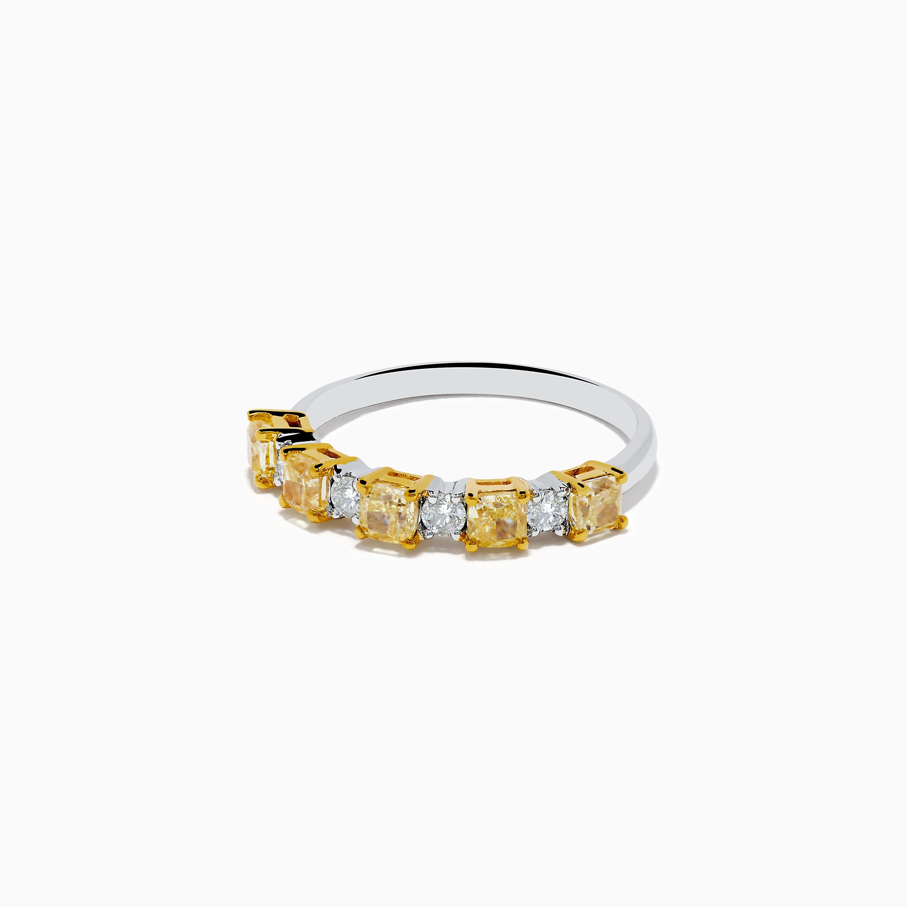 Canare 18K Two Tone White & Yellow Diamond Band Ring