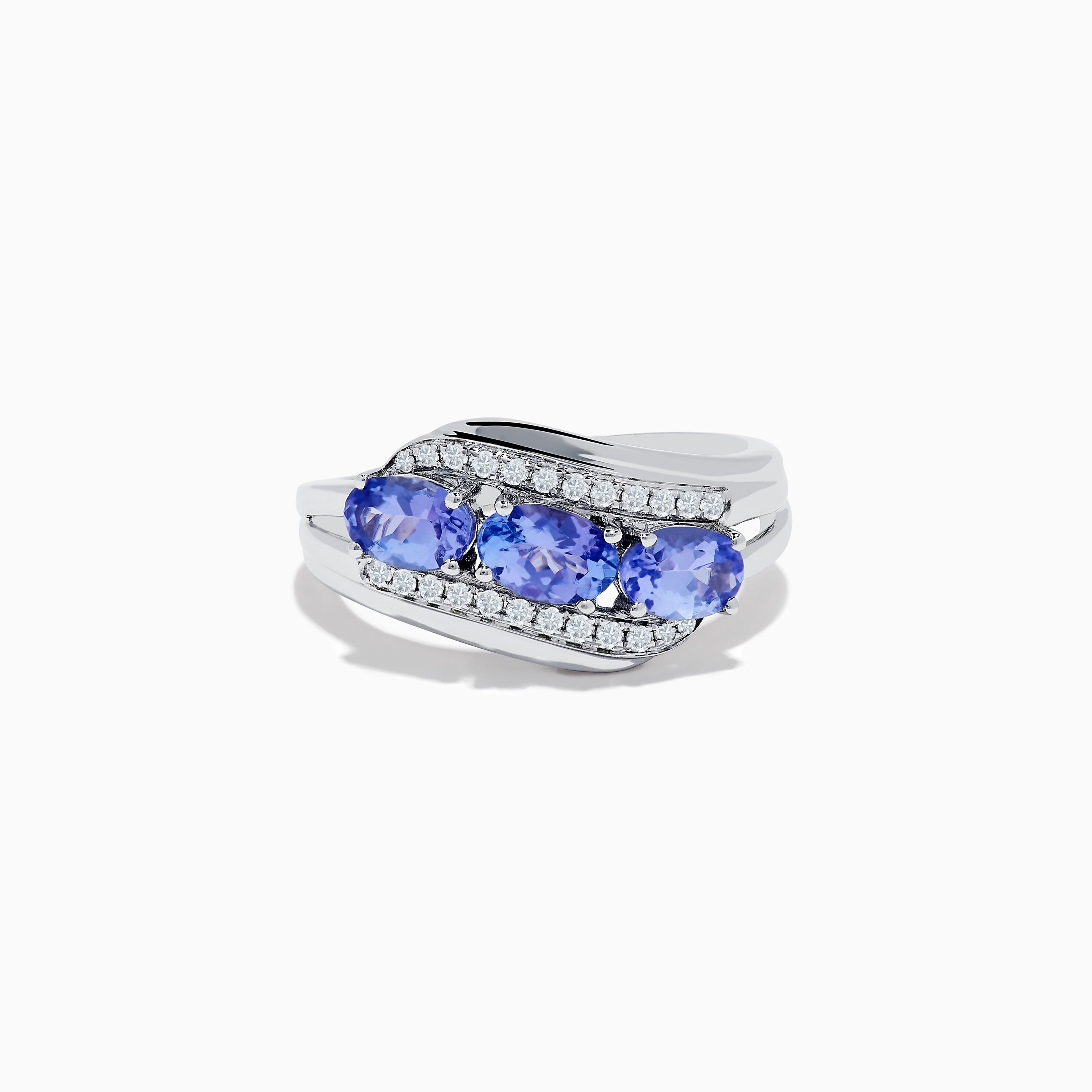 Nahla Siri 14K White Gold Tanzanite and Diamond Ring