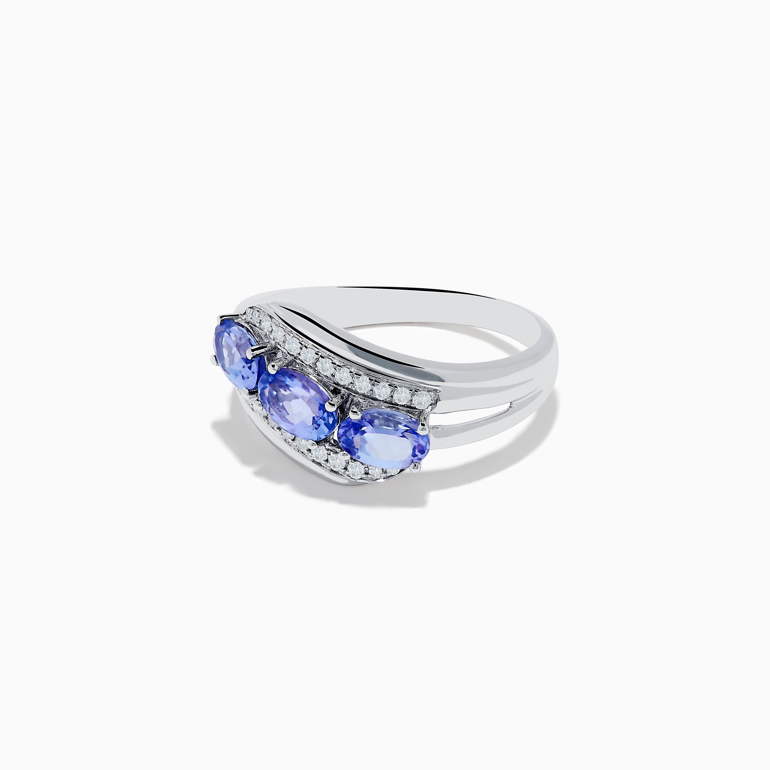 Nahla Siri 14K White Gold Tanzanite and Diamond Ring