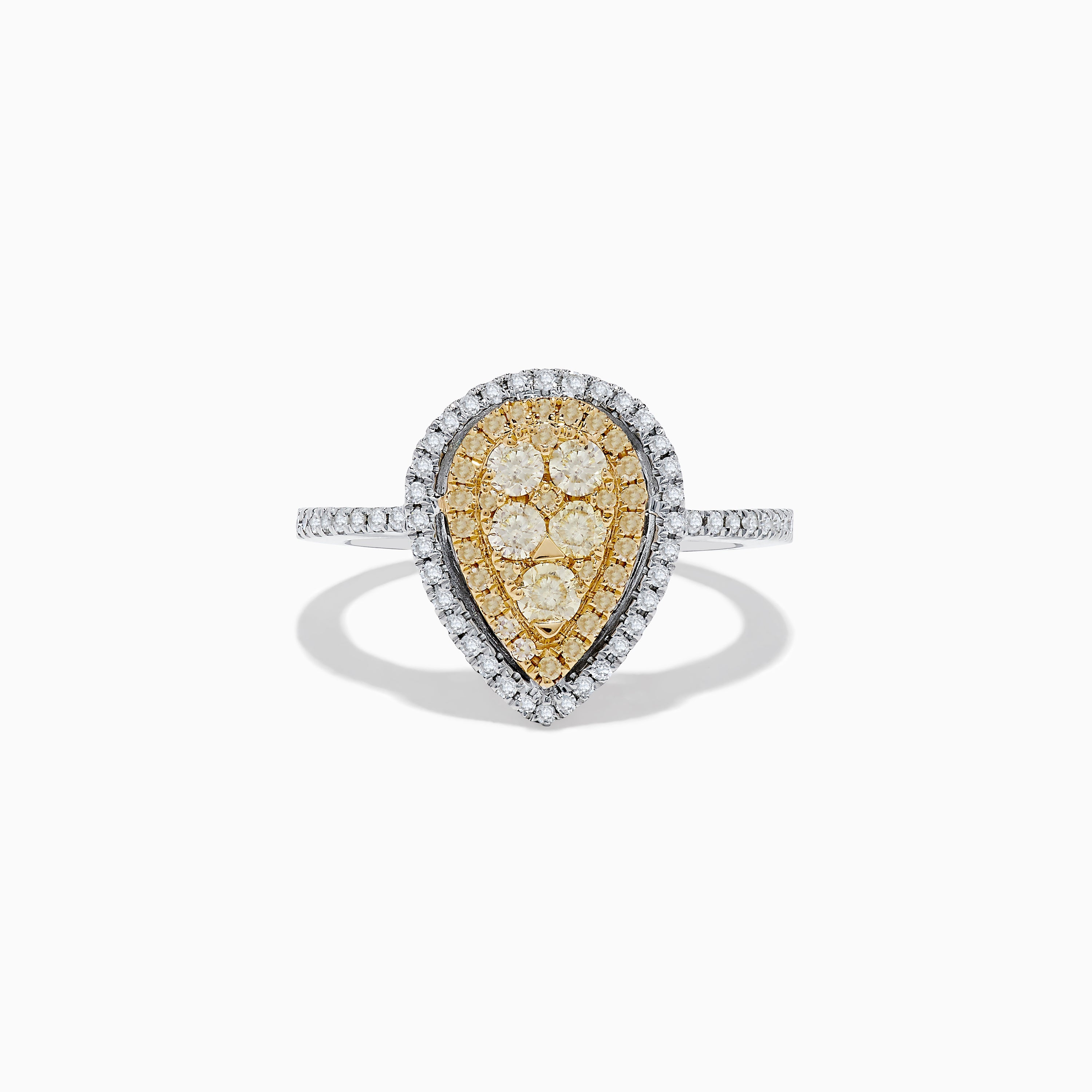 Canare 14K Two Tone White and Yellow Diamond Ring