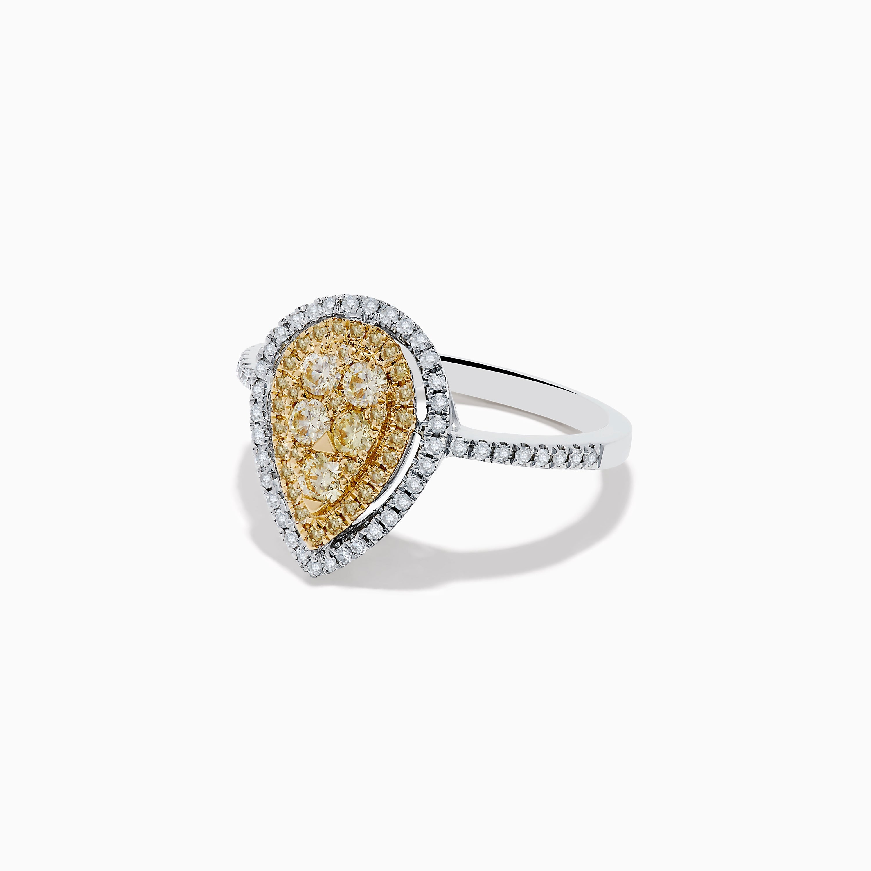 Canare 14K Two Tone White and Yellow Diamond Ring