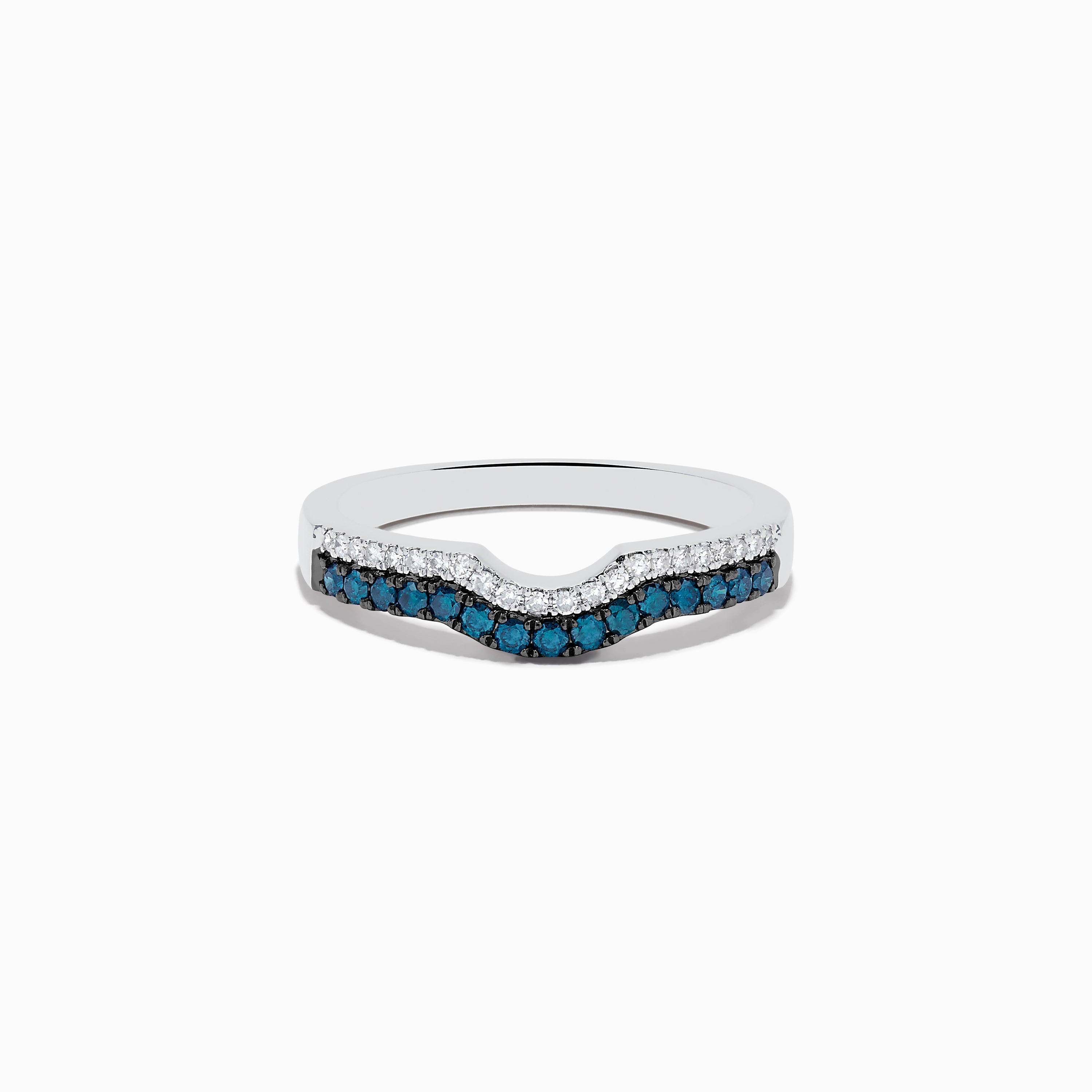 Bella Bleu 14K White Gold Blue and White Diamond Ring