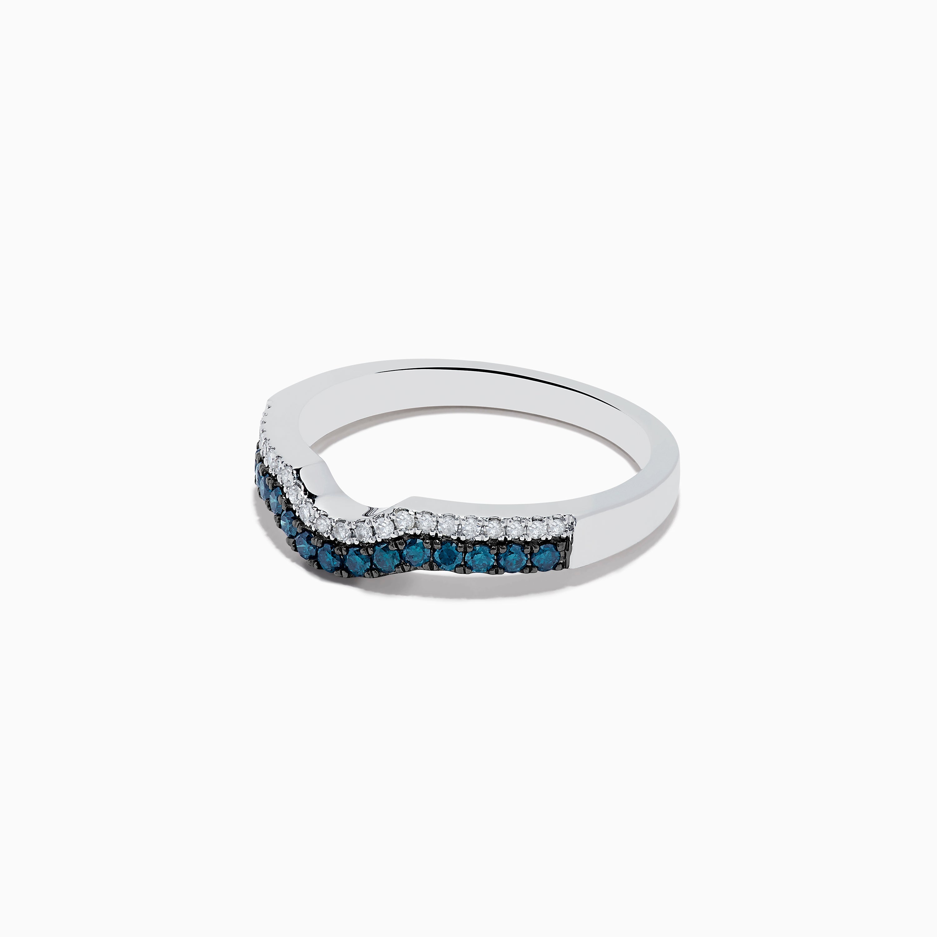 Bella Bleu 14K White Gold Blue and White Diamond Ring