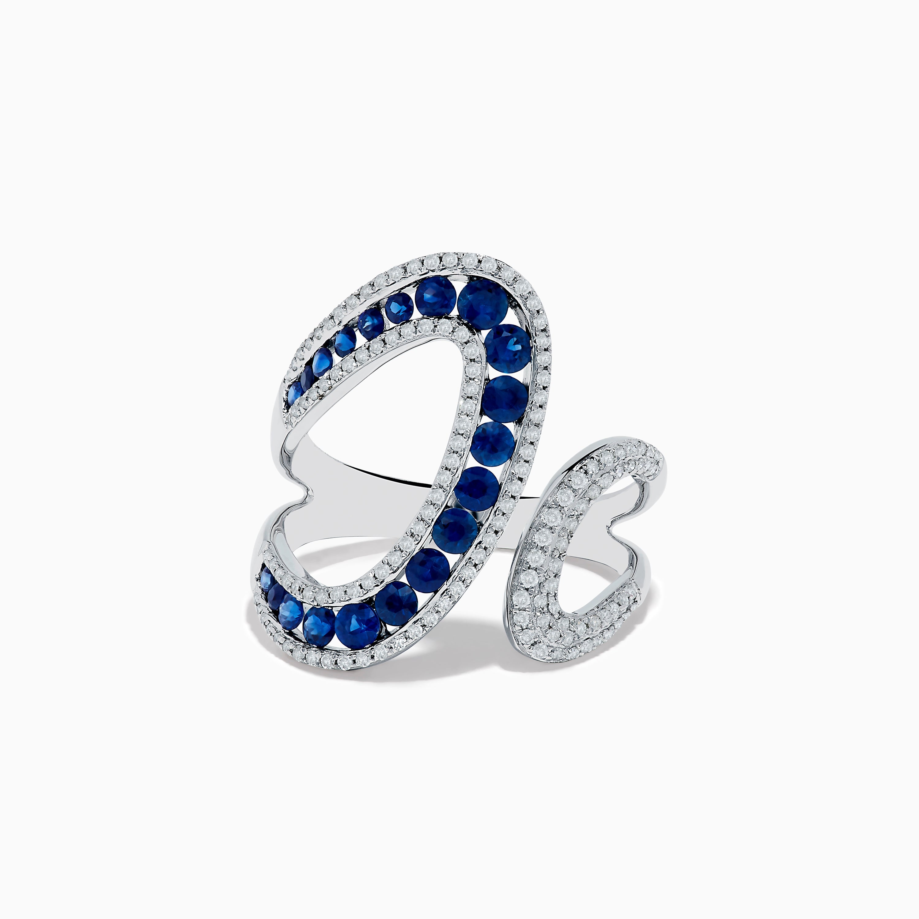 Royal Bleu 14K White Gold Blue Sapphire and Diamond Ring