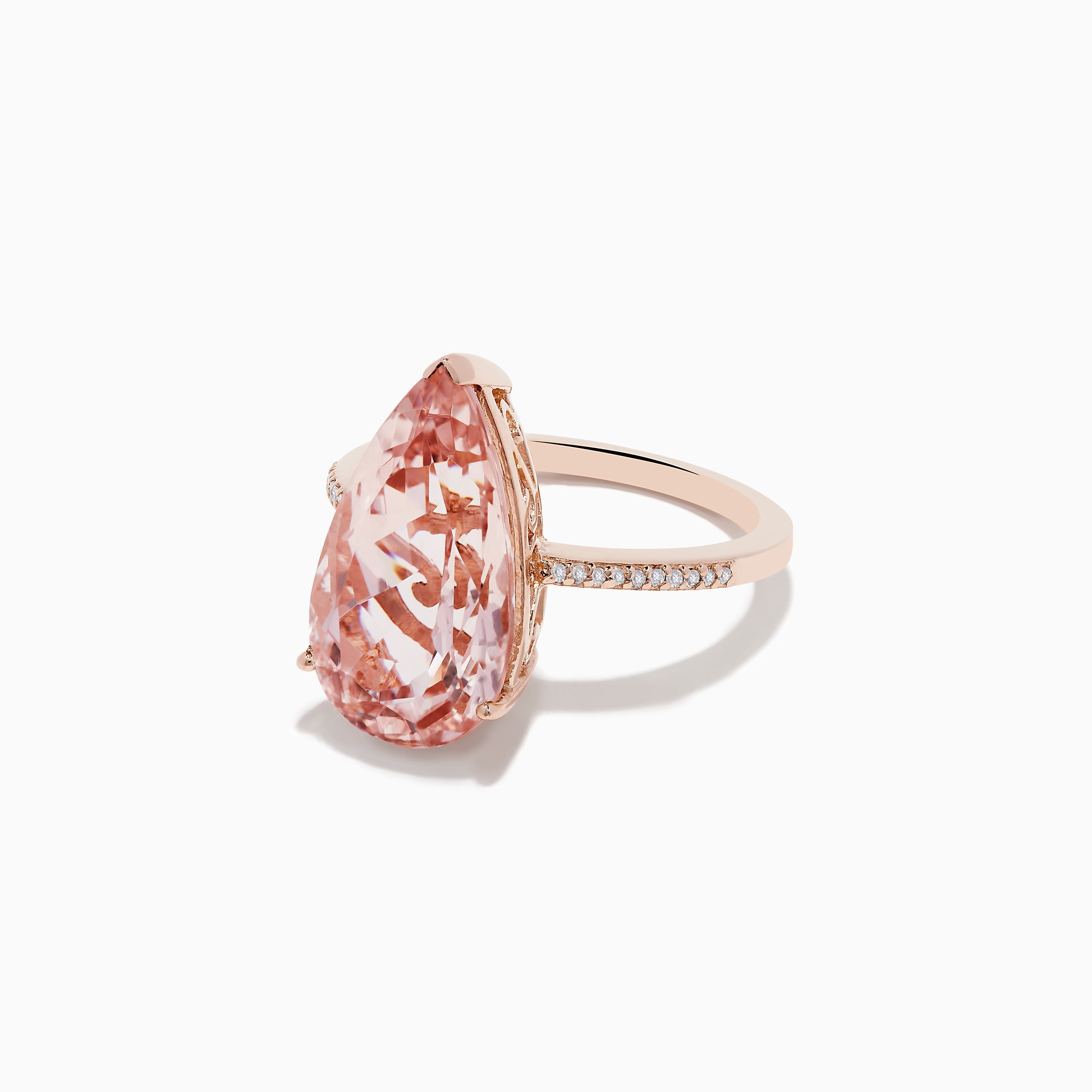 Blush 14K Rose Gold Morganite and Diamond Ring