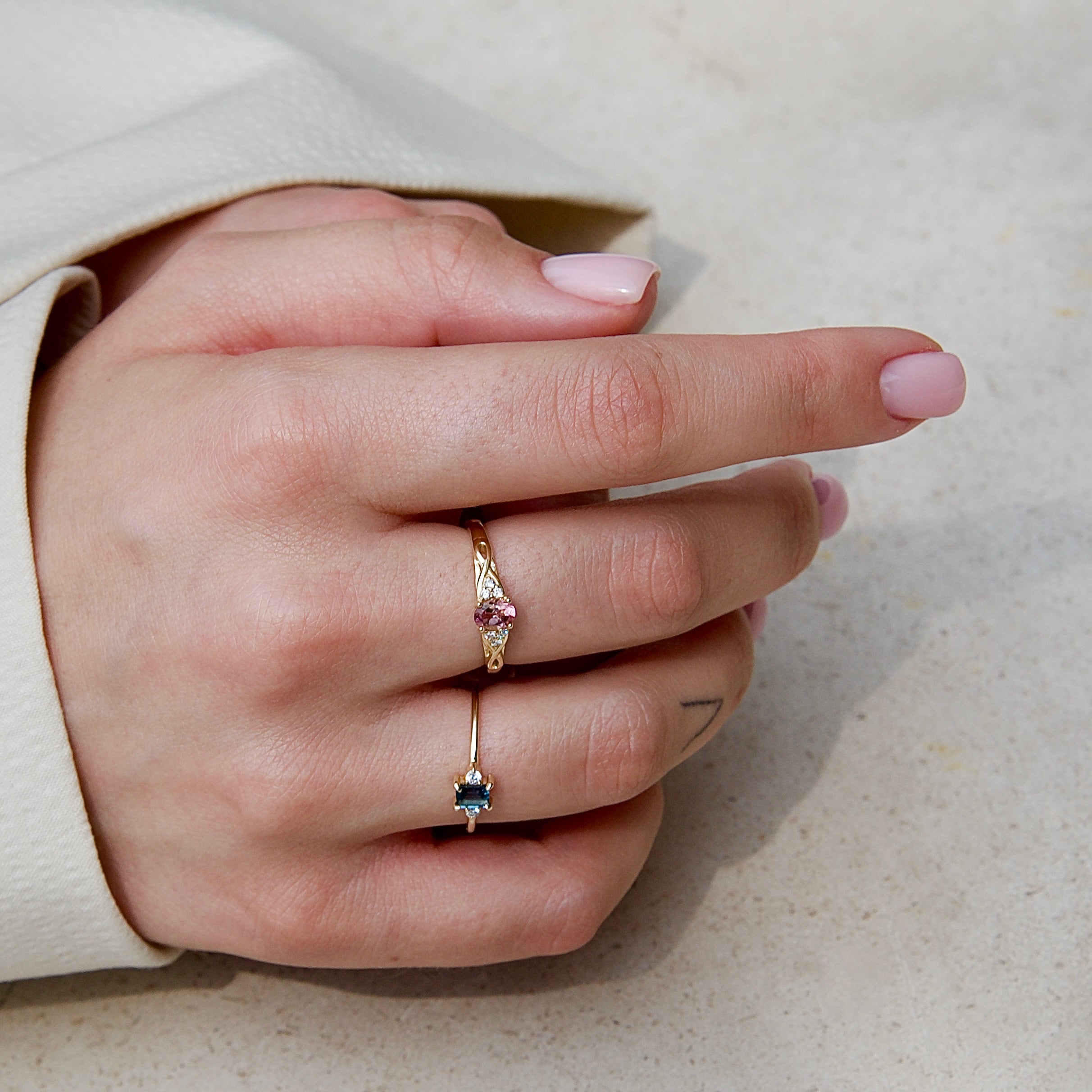 The Serene Swan Ring, Tourmaline & Diamonds