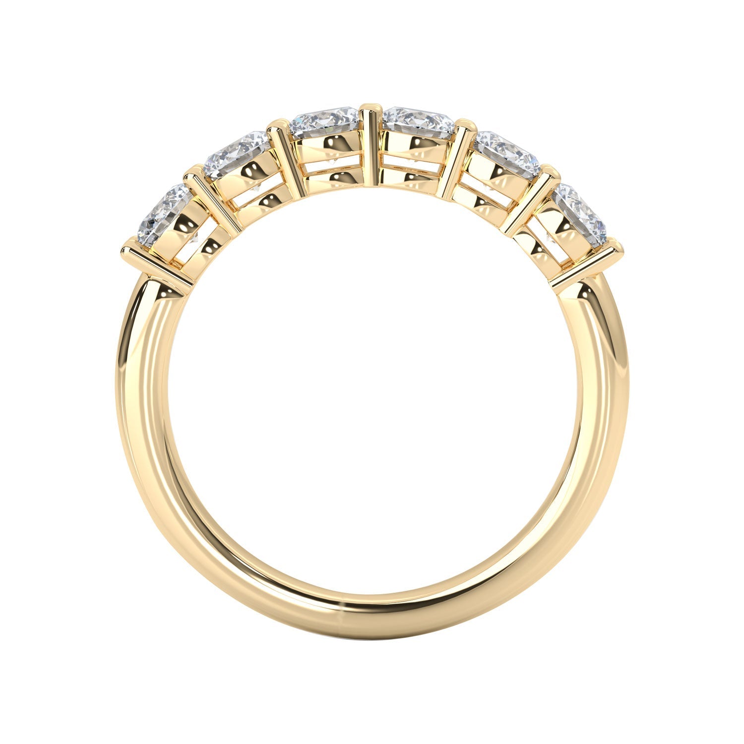 FlexFives Jewels Forever Half Eternity Ring, Moissanite/Lab Grown Diamond