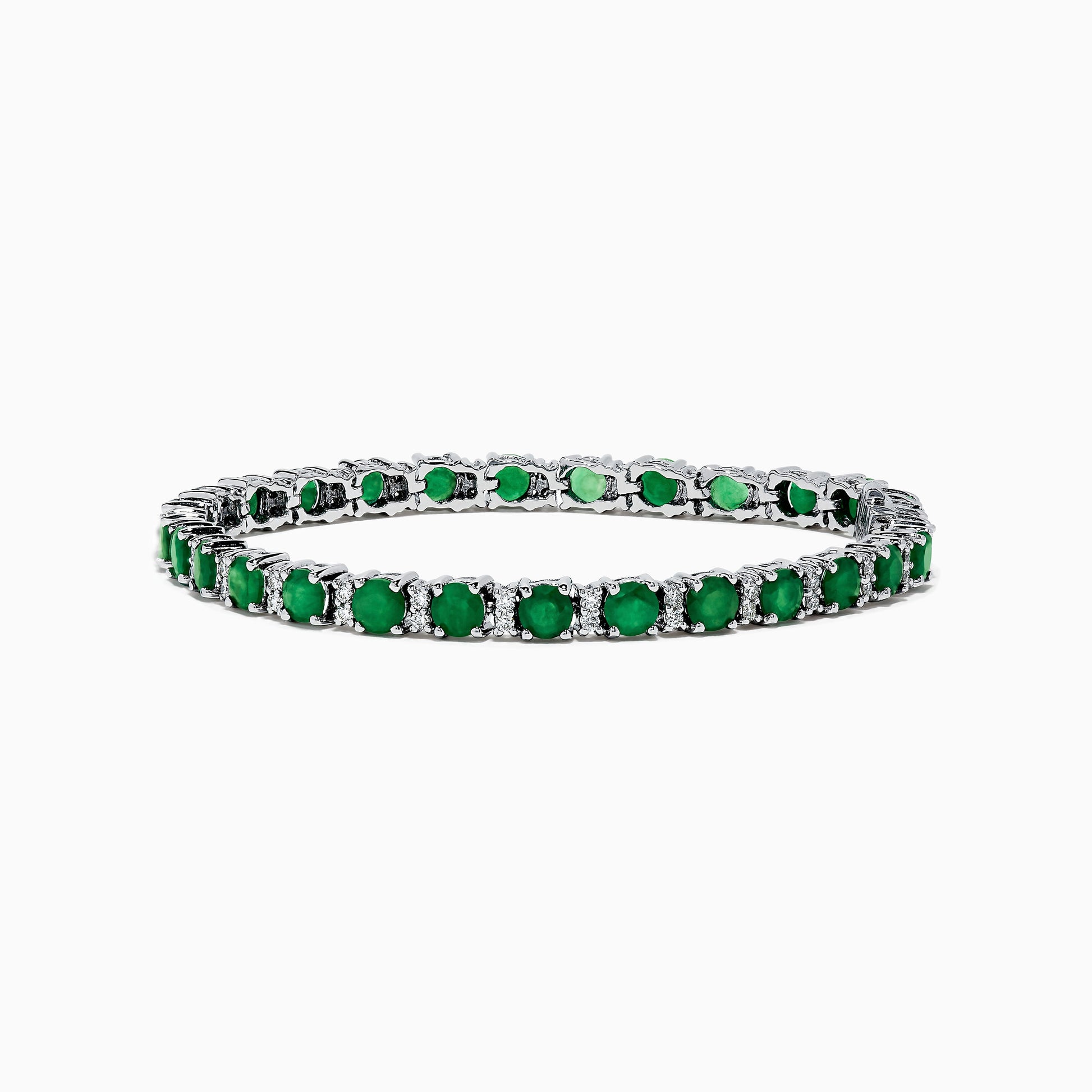 Brasilica 14K White Gold Emerald Tennis Bracelet