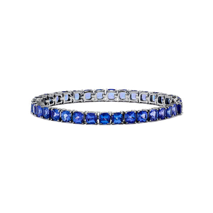 Nahla Siri White Gold Tanzanite Tennis Bracelet