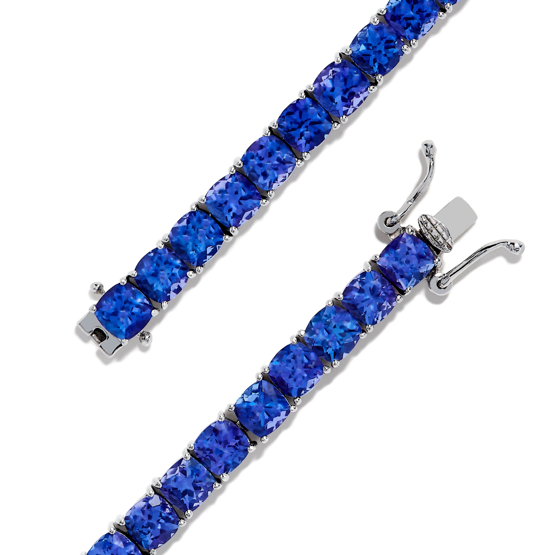 Nahla Siri White Gold Tanzanite Tennis Bracelet