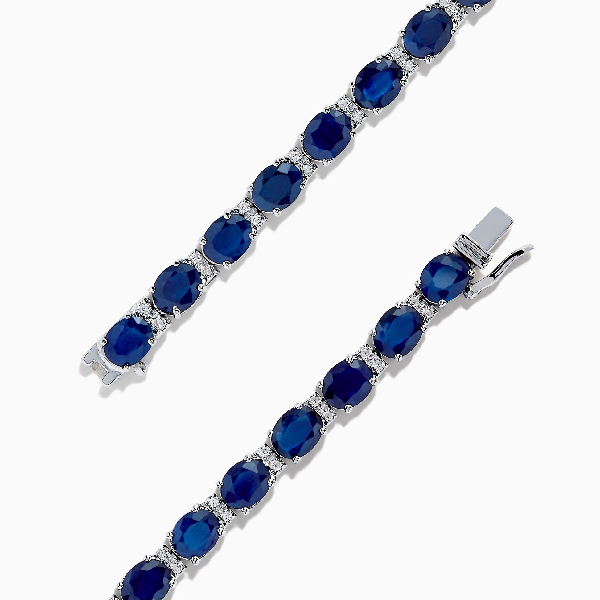 Royale Bleu 14K Gold Sapphire & Diamond Tennis Bracelet, 12.21 TCW