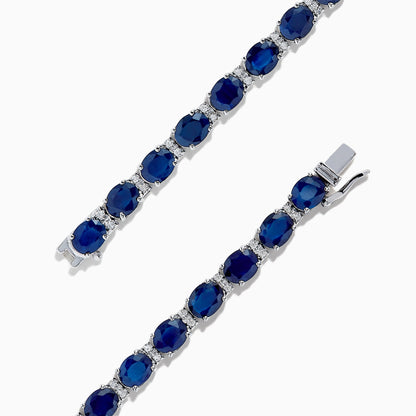 Royale Bleu 14K Gold Sapphire & Diamond Tennis Bracelet, 12.21 TCW