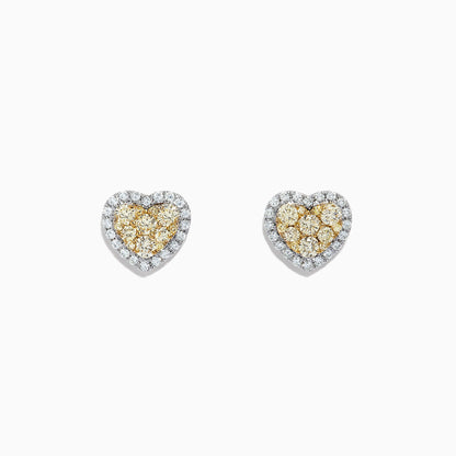 14K solid gold diamond hoop earrings for women with brilliant round-cut diamonds, perfect for luxury everyday wear.