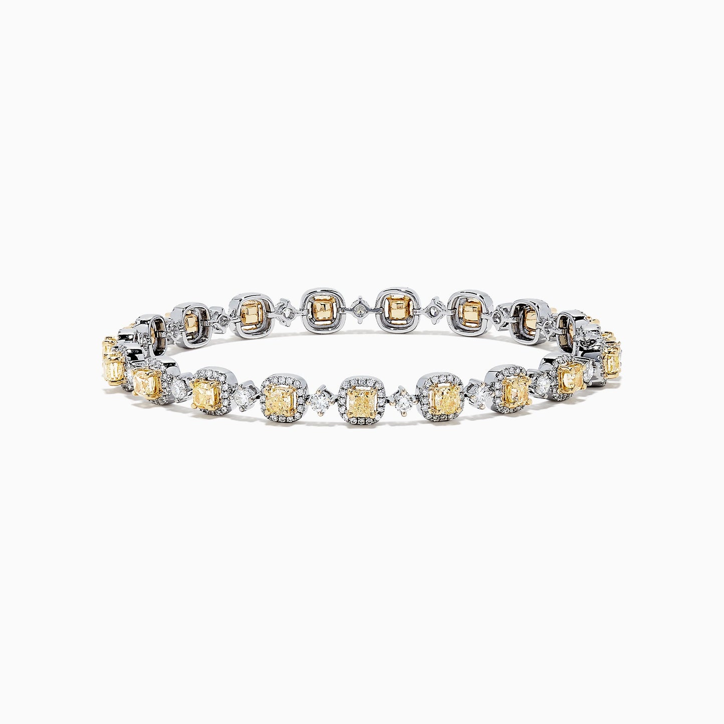 Canare 18K Gold Yellow & White Diamond Tennis Bracelet
