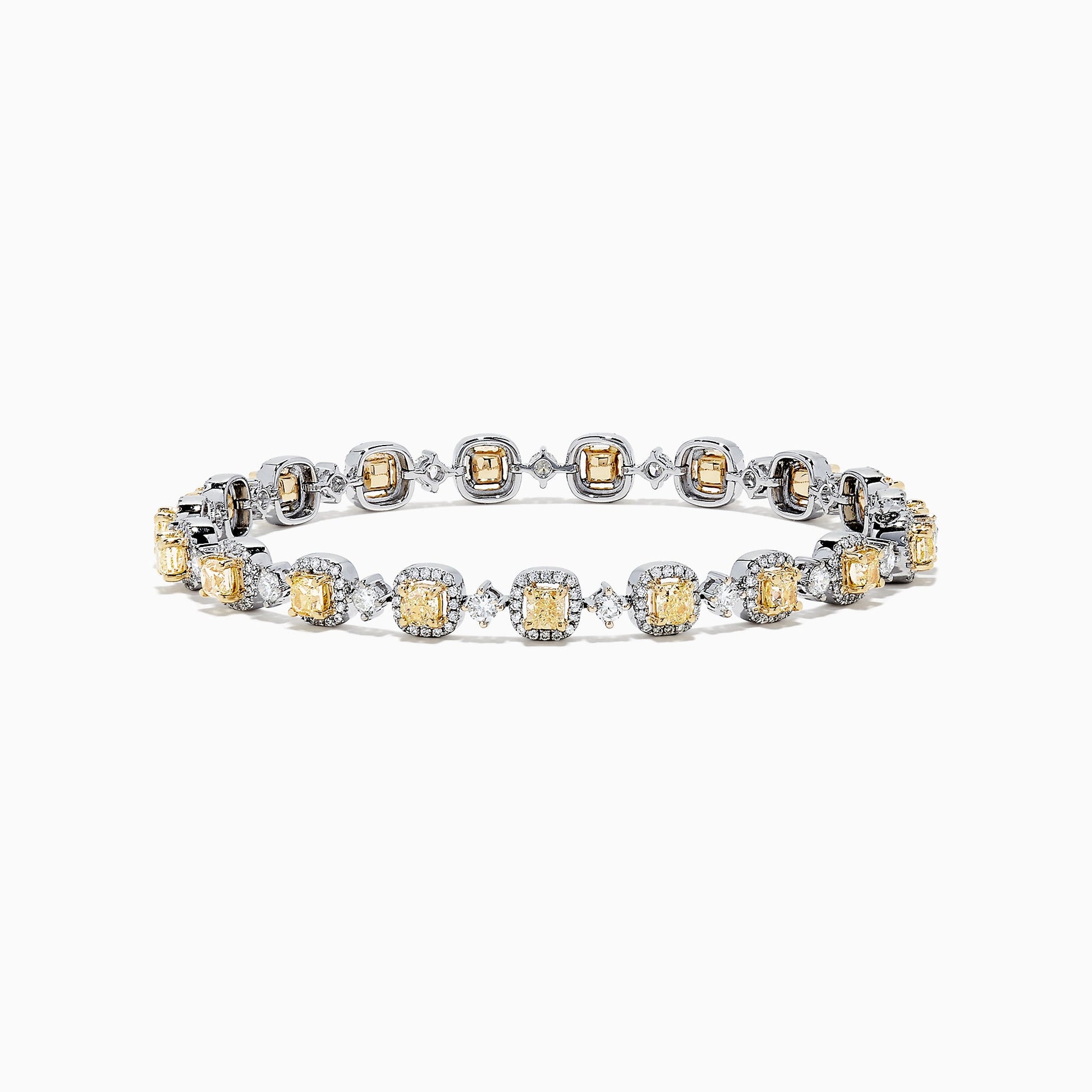 Canare 18K Gold Yellow & White Diamond Tennis Bracelet
