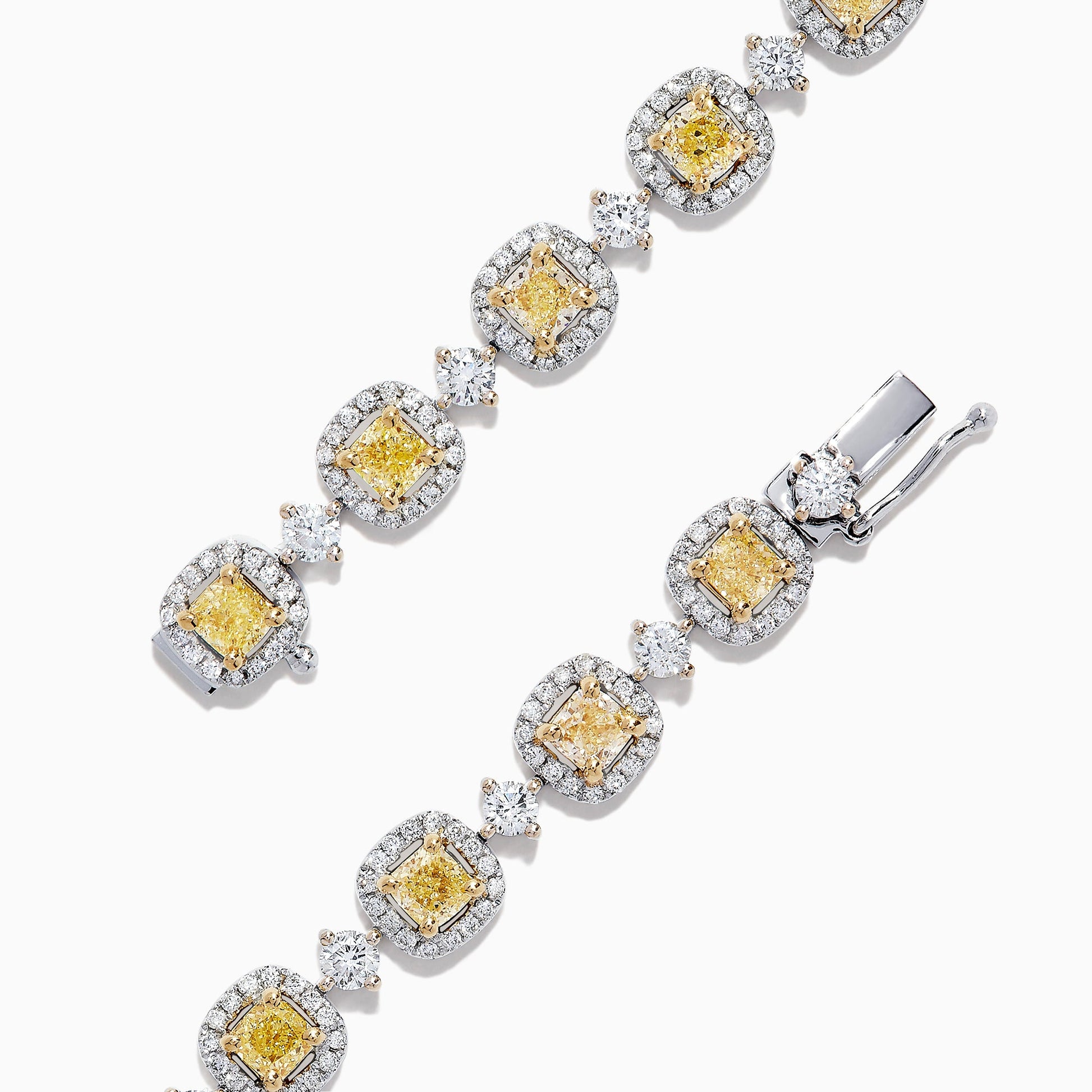 Canare 18K Gold Yellow & White Diamond Tennis Bracelet