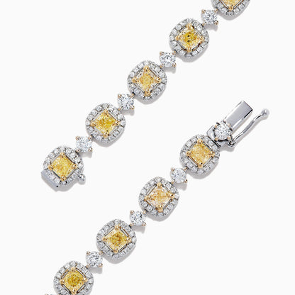 Canare 18K Gold Yellow & White Diamond Tennis Bracelet