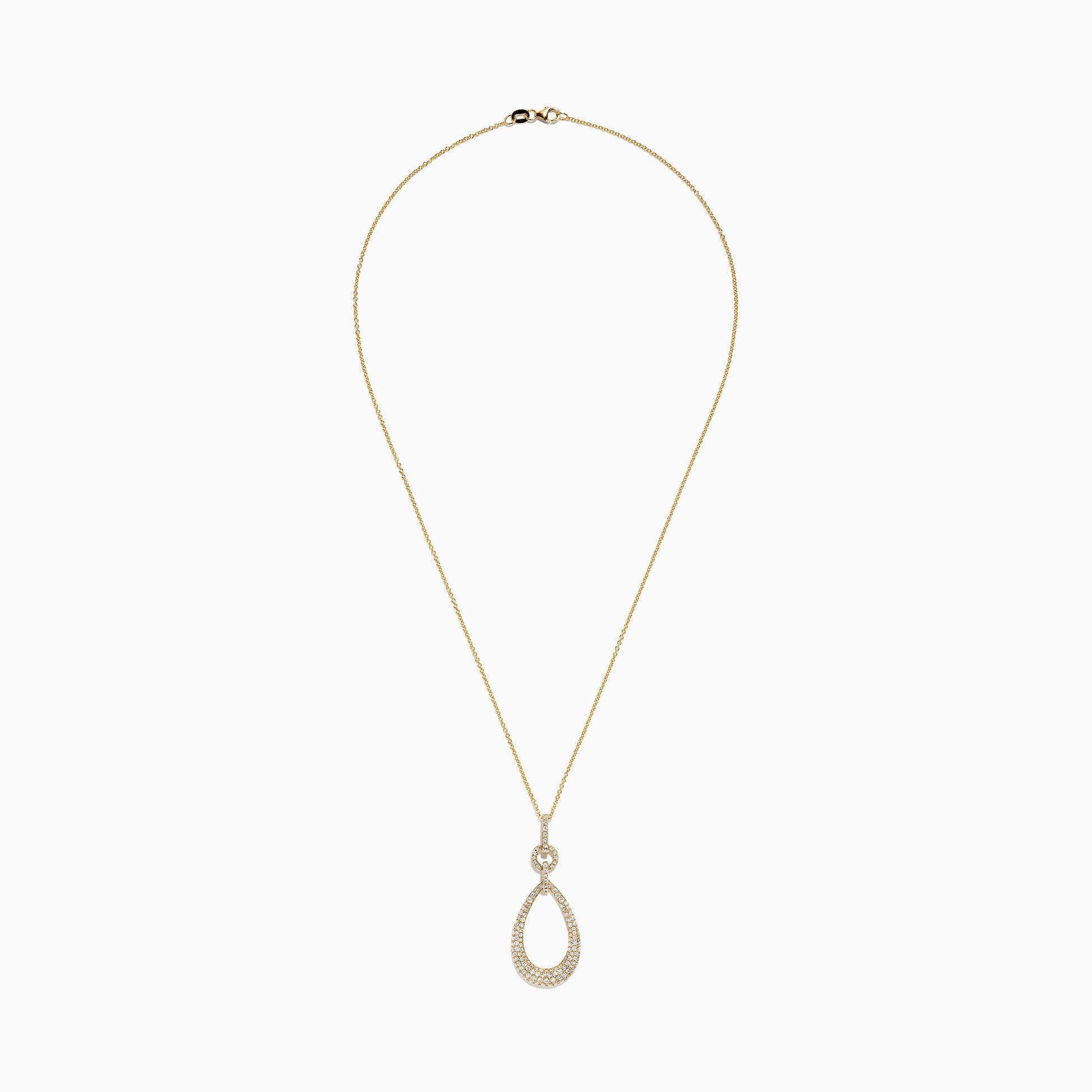 14K Yellow Gold Diamond Pendant, 1.22 TCW