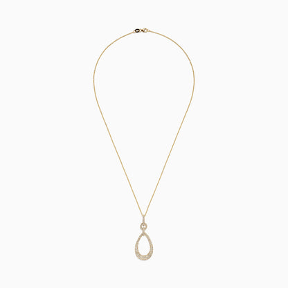 14K Yellow Gold Diamond Pendant, 1.22 TCW
