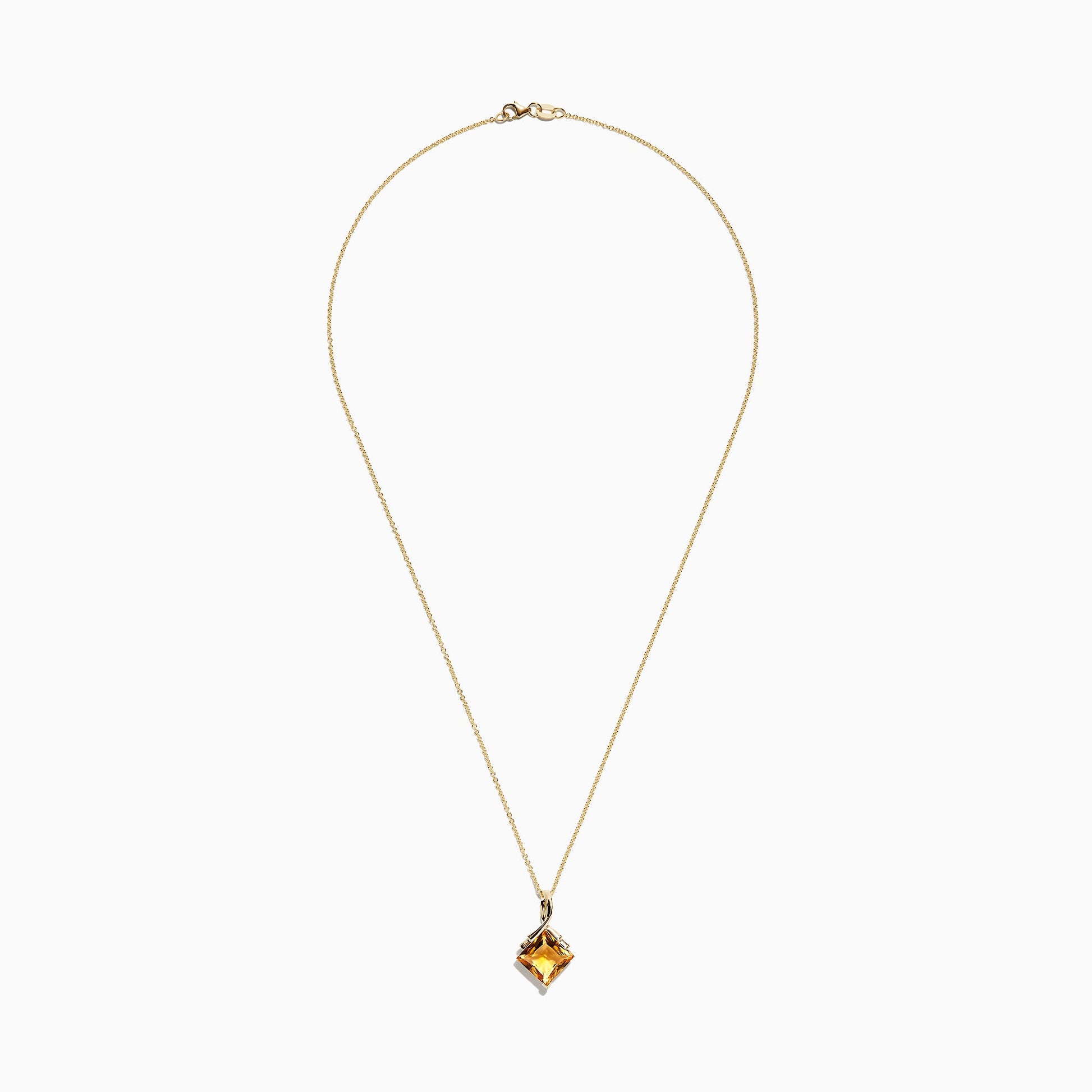 Sunset 14K Yellow Gold Citrine Pendant, 3.85 TCW