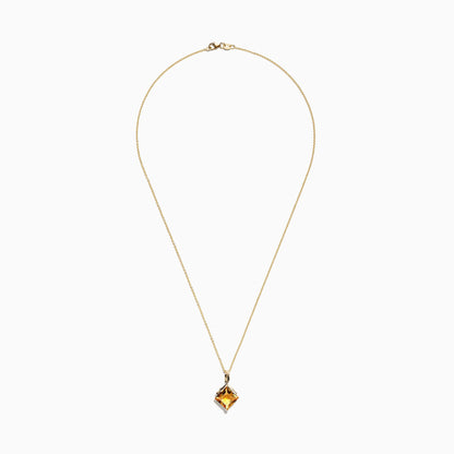Sunset 14K Yellow Gold Citrine Pendant, 3.85 TCW