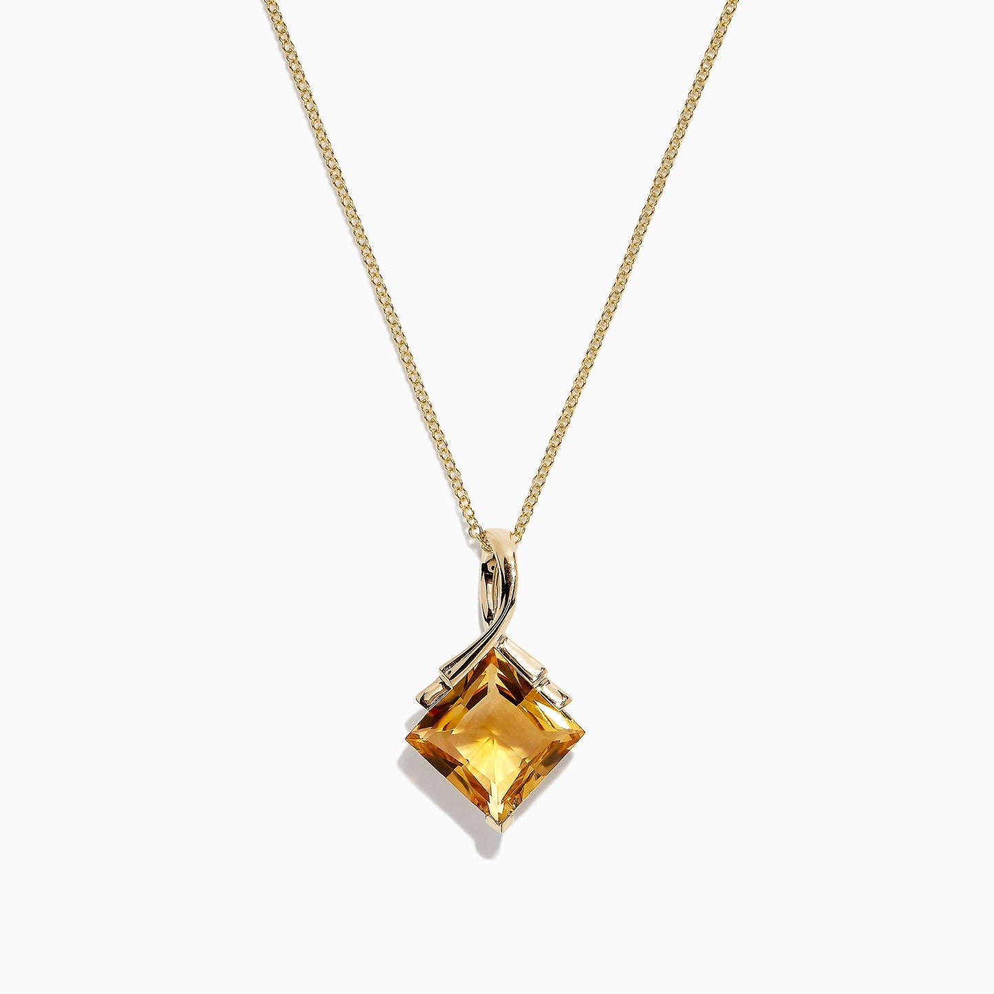 Sunset 14K Yellow Gold Citrine Pendant, 3.85 TCW